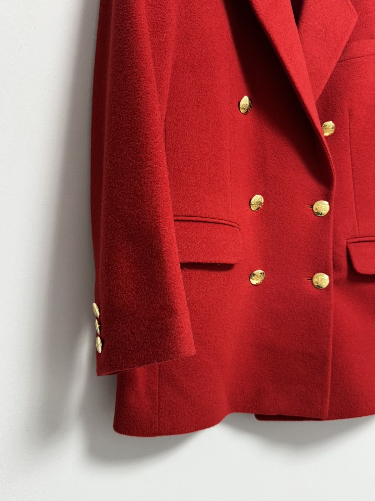 Burberry Burberrys London Vintage Double Breasted Wool Blazer Gold Size M / US 6-8 / IT 42-44 - 2 Thumbnail