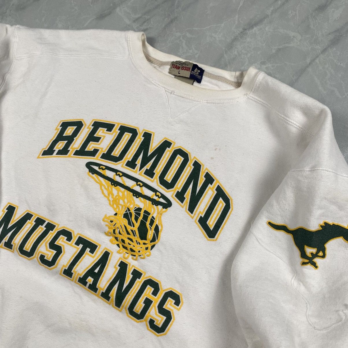 Russell Athletic Grail y2k Redmond Mustang Team Issue Boxy Crewneck Size US L / EU 52-54 / 3 - 4 Thumbnail