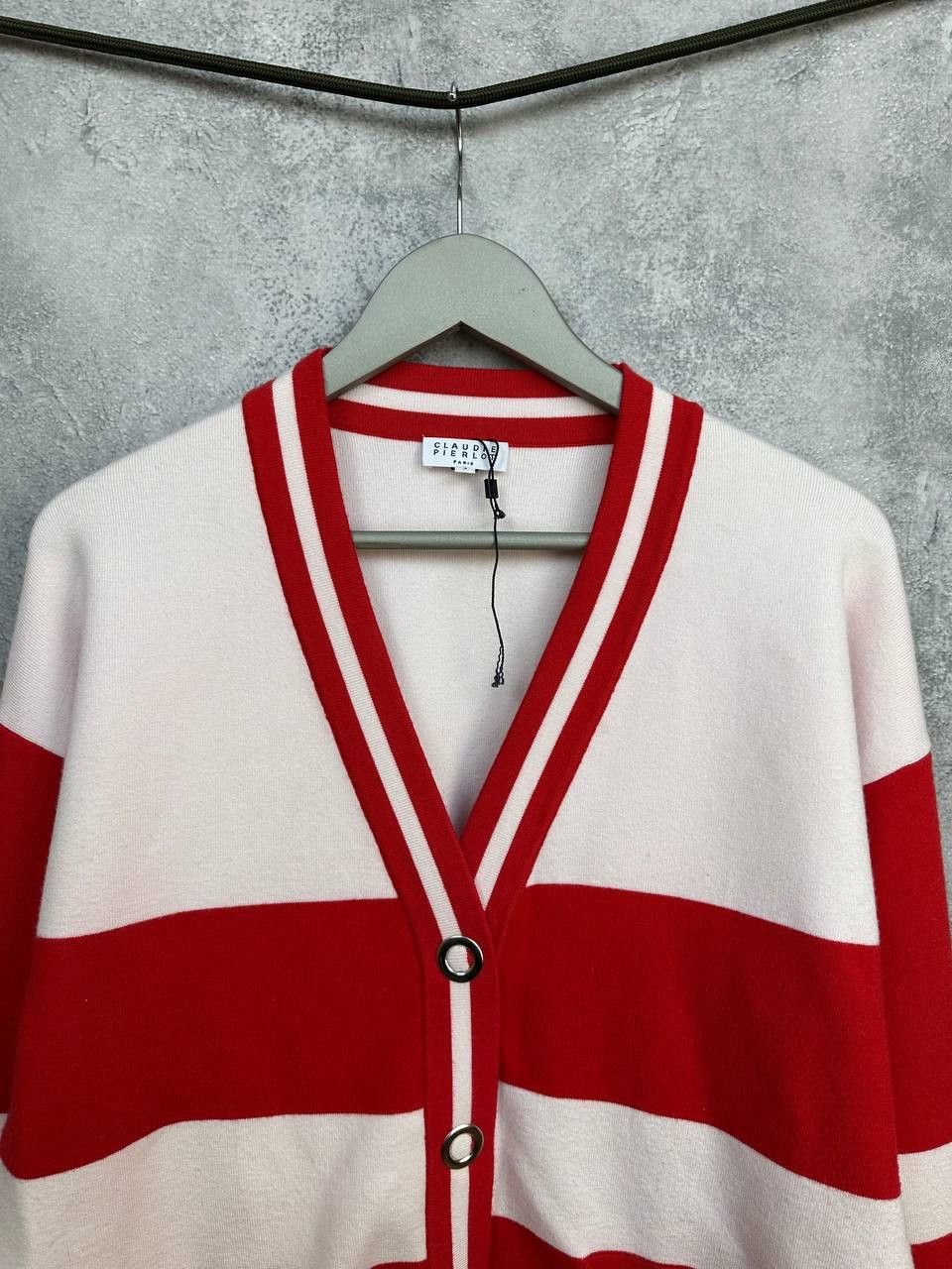 Other Claudie Pierlot Striped Knit Cardigan Sweater Button-Up Size M / US 6-8 / IT 42-44 - 5 Thumbnail