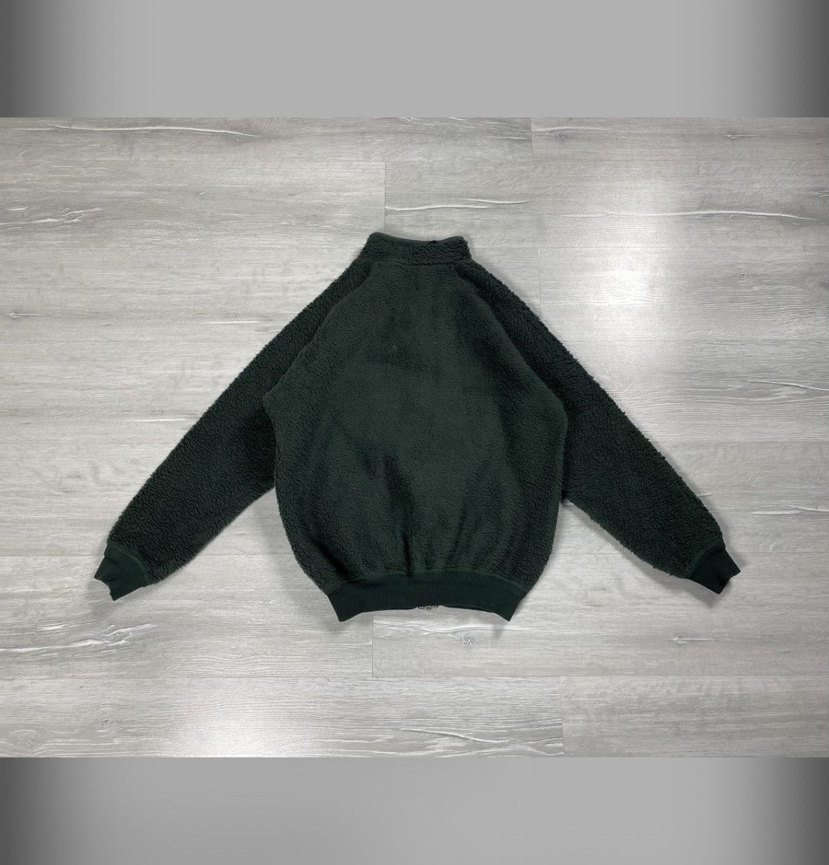 Helly Hansen × Vintage 80s Vintage Helly Hansen Green Full Zip Fleece Sherpa Jacket Size US M / EU 48-50 / 2 - 2 Thumbnail