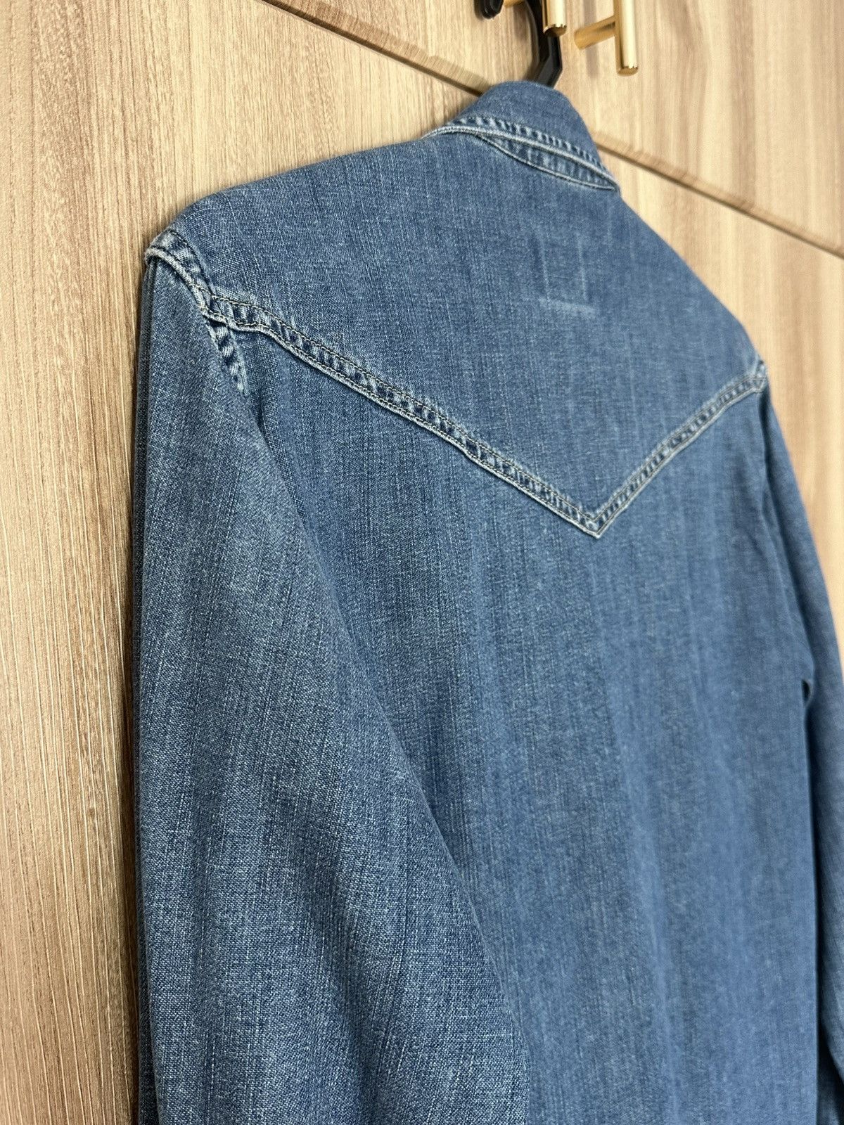 Levi's Vintage Clothing Levis LVC Shorthorn Western Denim Shirt Size US S / EU 44-46 / 1 - 8 Thumbnail