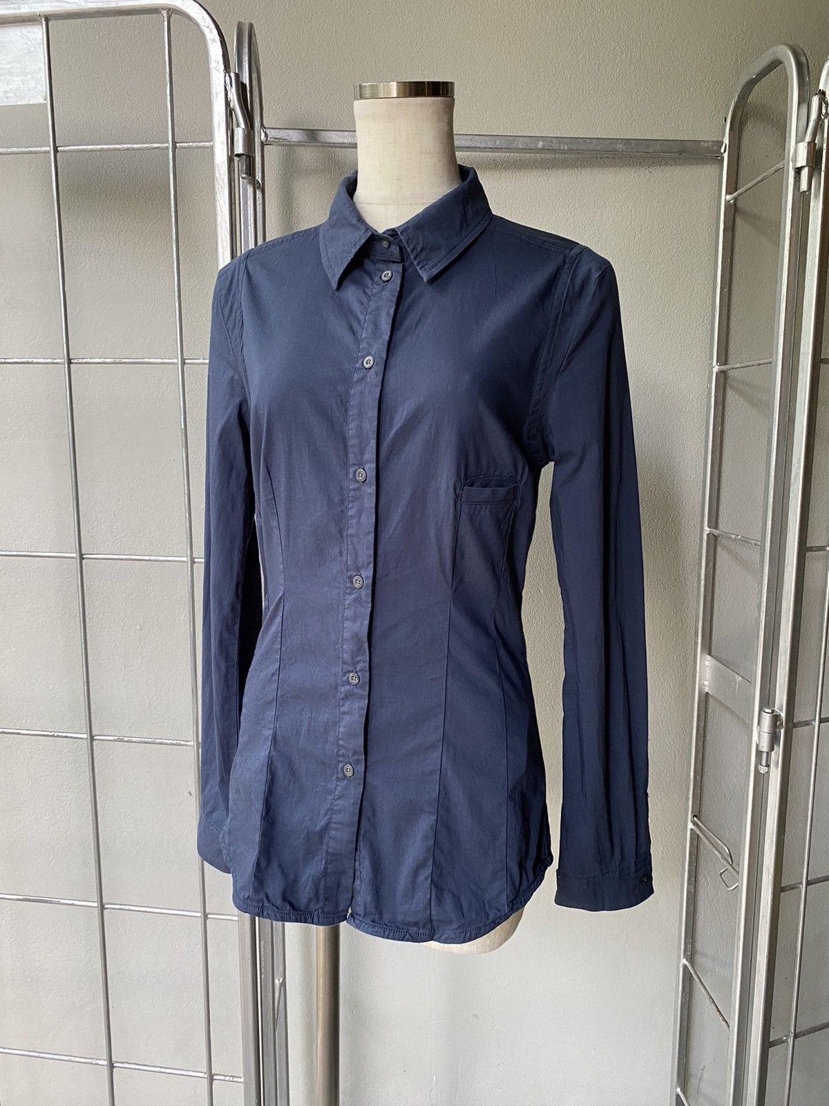 Diesel DIESEL Slim-Fit Blue Long Sleeve Shirt for Women Size M / US 6-8 / IT 42-44 - 9 Thumbnail