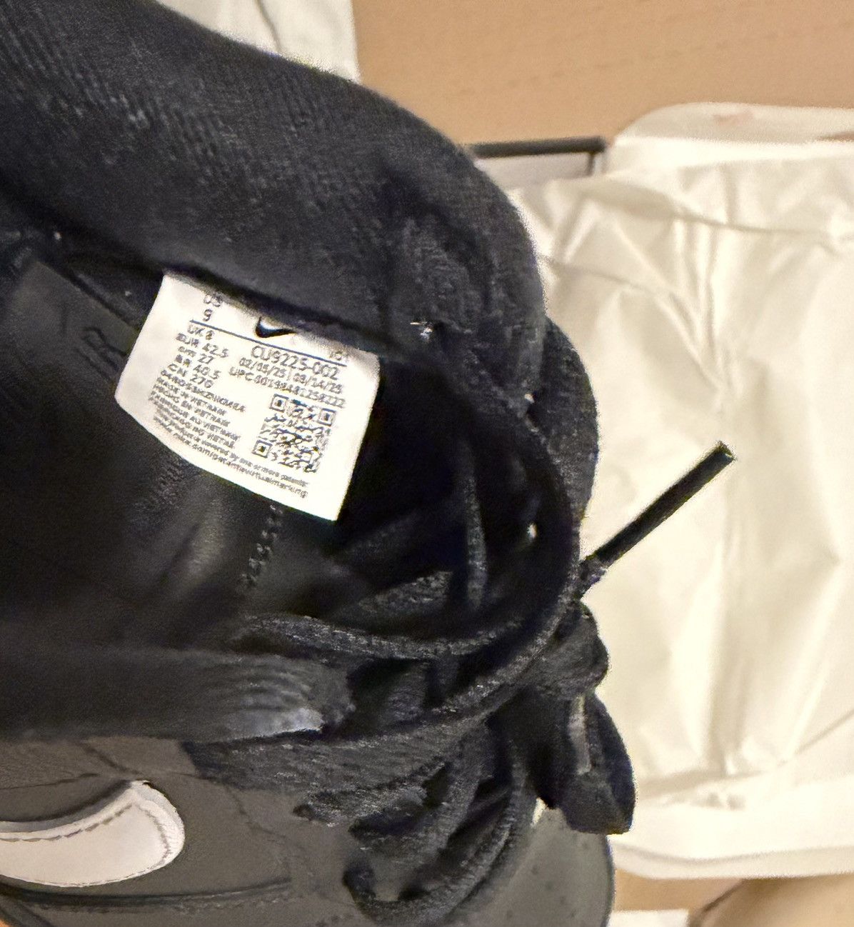 Nike × Supreme Supreme x Nike Air Force 1 Low black White CU9225-102 size 9 Size US 9 / EU 42 - 10 Thumbnail