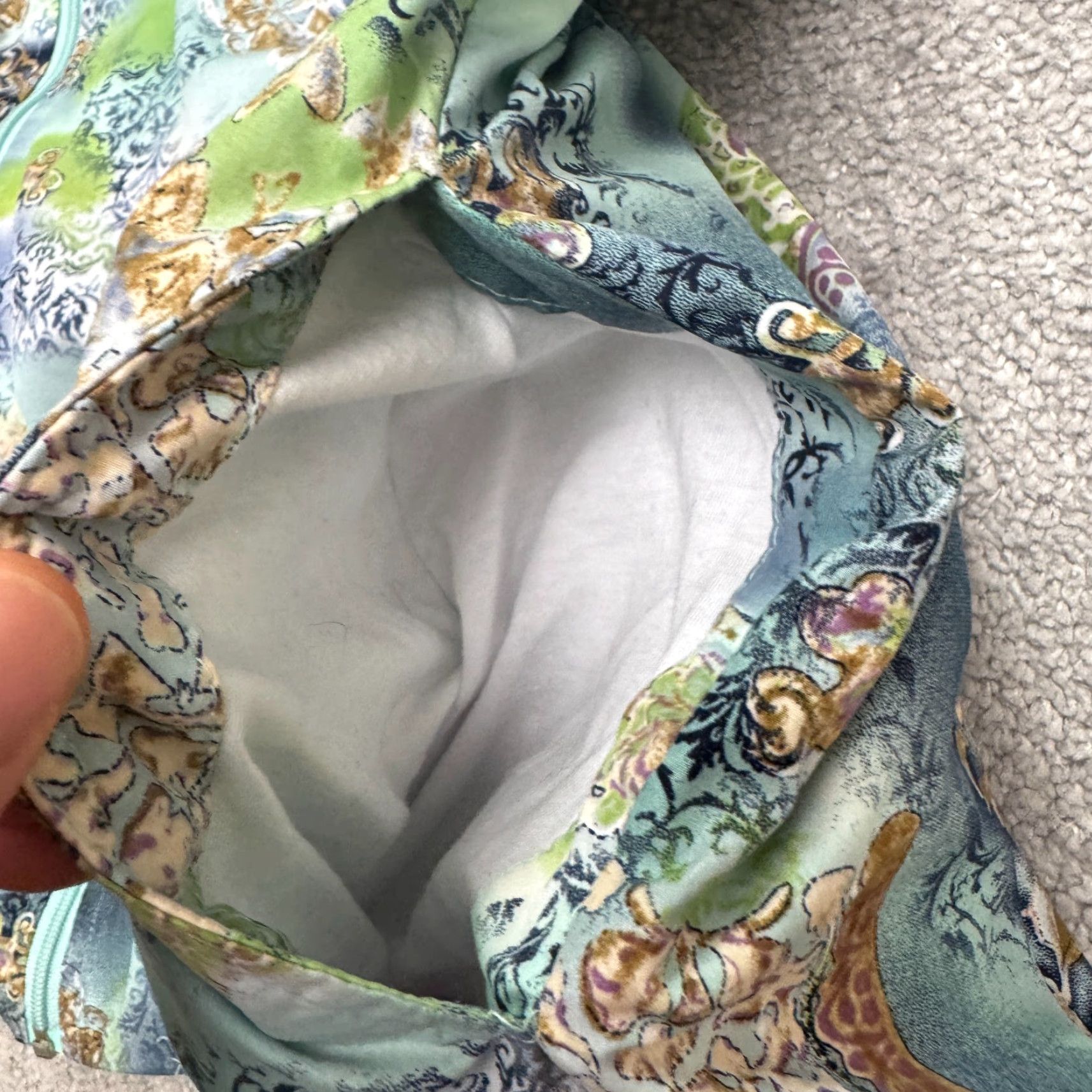 Vintage VINTAGE Koret Windbreaker Jacket Womens XL Green 90s Baroque Abstract All Seasons, Breathable, Zip, Regular Fit Size XL / US 12-14 / IT 48-50 - 3 Thumbnail