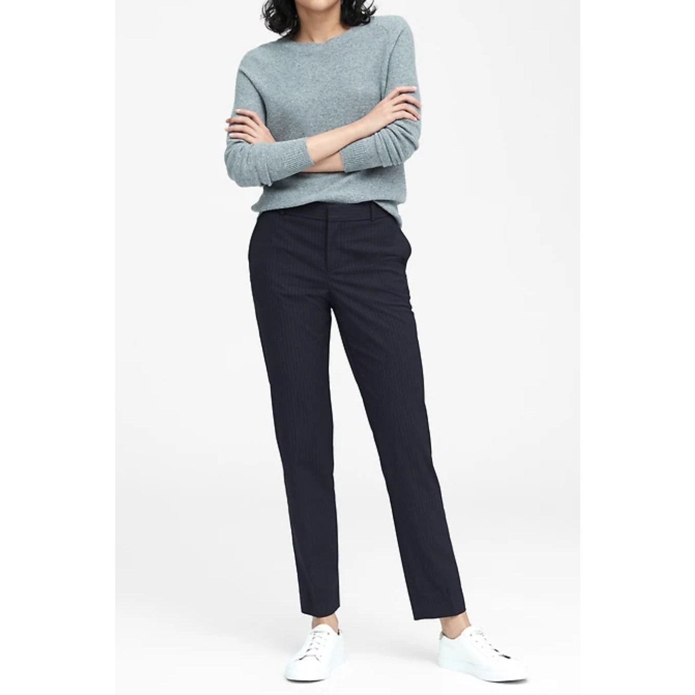 Banana Republic Banana Republic - RYAN SLIM STRAIGHT PINSTRIPE PANT / 6R Size 28" / US 6 / IT 42 - 1 Thumbnail