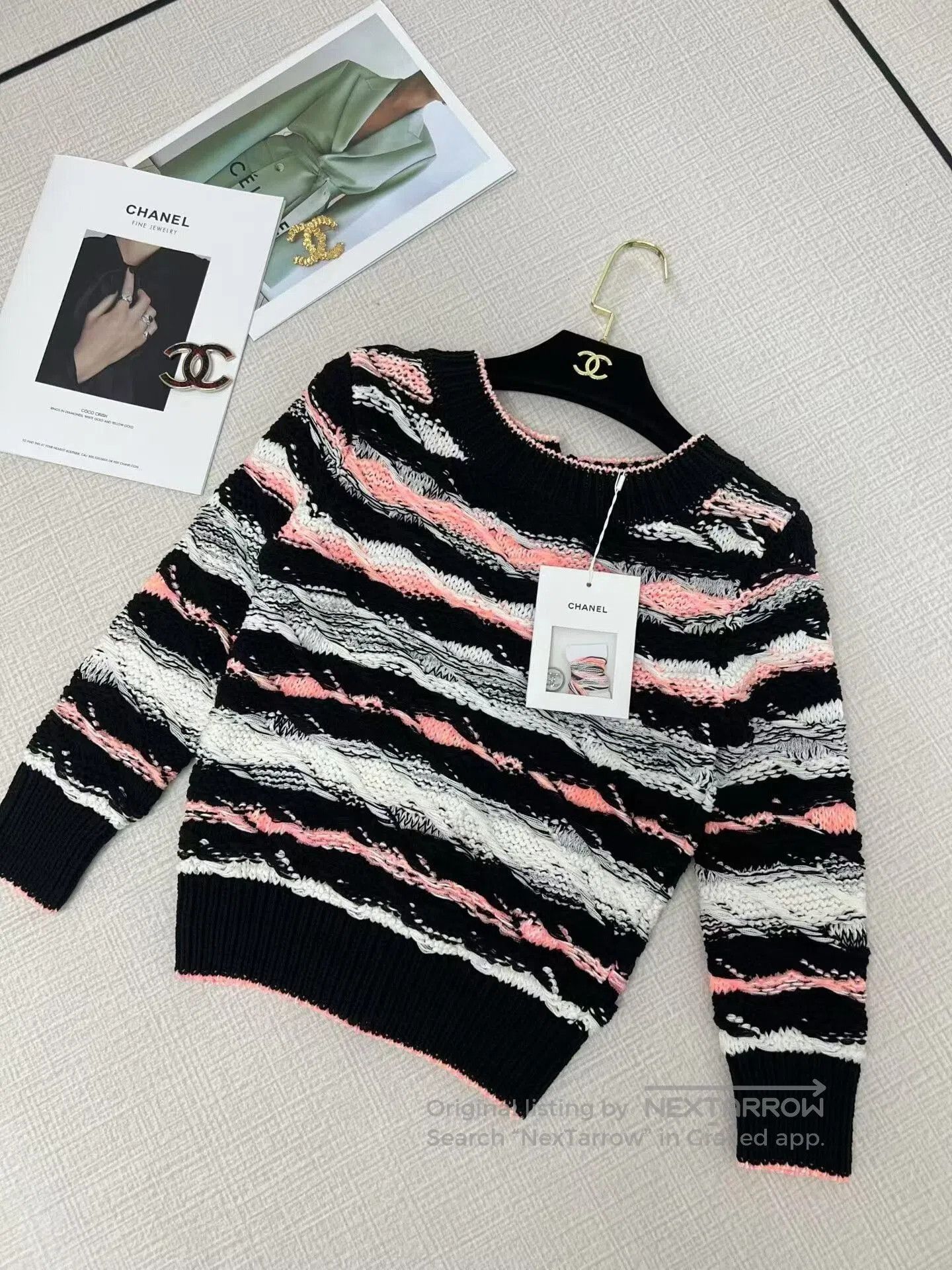 Chanel Chanel Color-Blocked Knit Cardigan Sweater. Size XS / US 0-2 / IT 36-38 - 3 Thumbnail