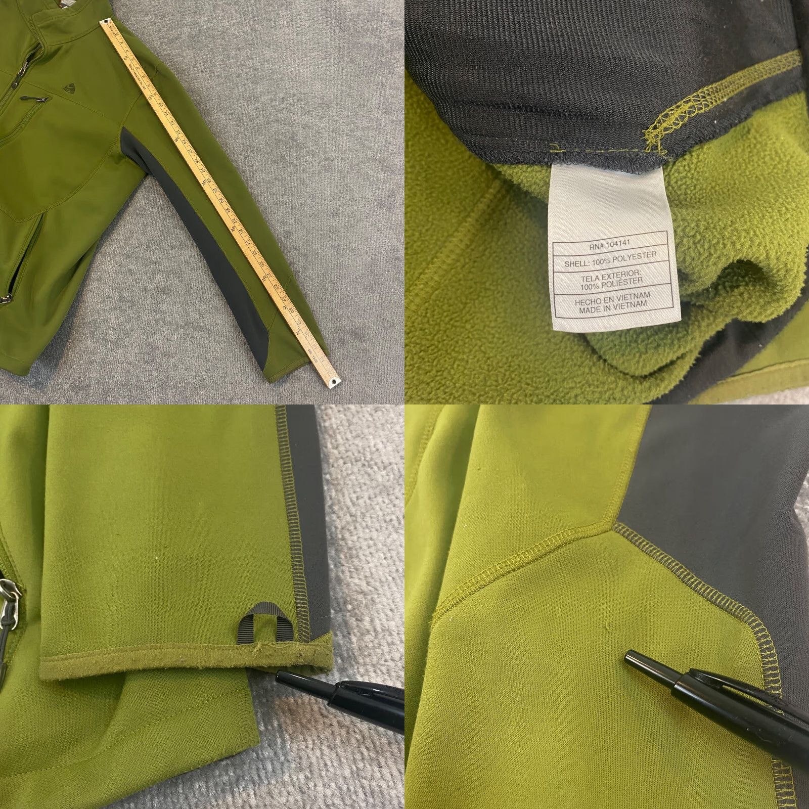 Nike NIKE ACG Jacket Mens 2XL Green Full Zip Track Softshell Therma Outdoor Hike VTG Size US XXL / EU 58 / 5 - 8 Thumbnail
