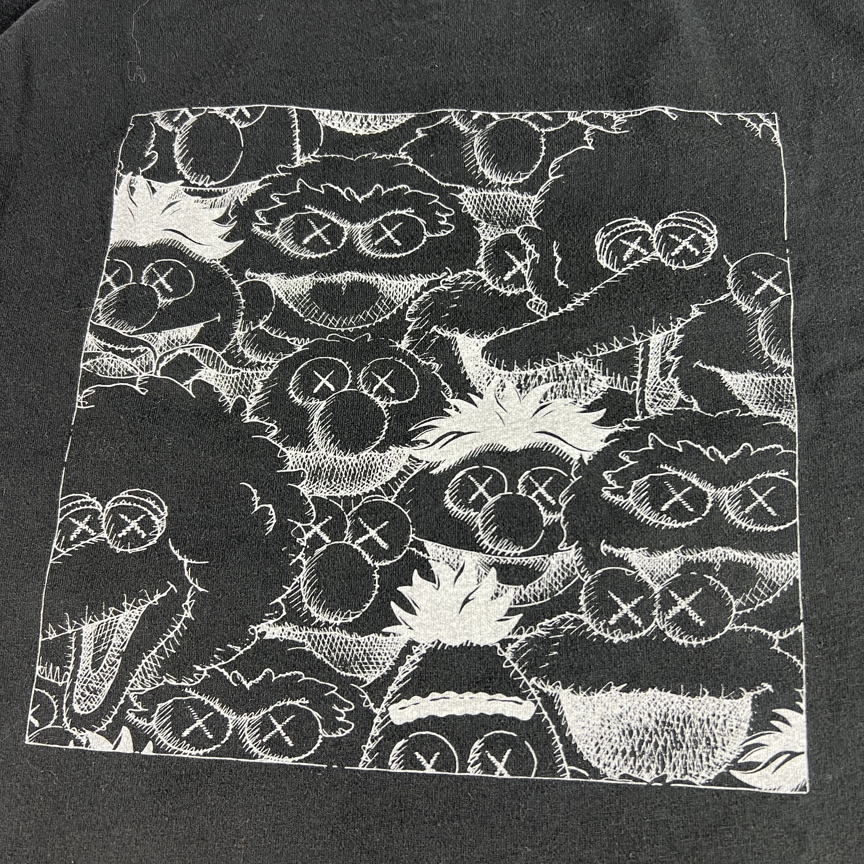 Kaws × Uniqlo Uniqlo Kaws Sesame Street Shirt Black Faded Pocket Tee Size US L / EU 52-54 / 3 - 6 Thumbnail