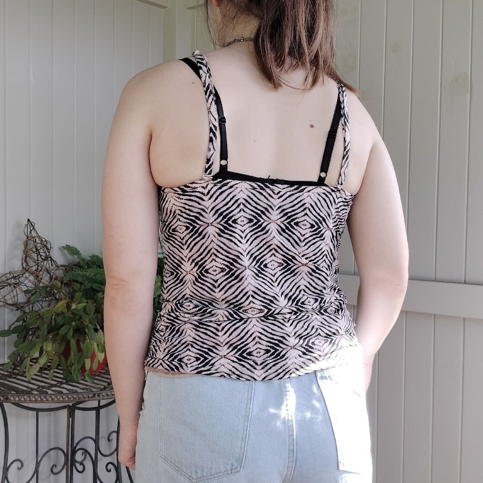 Vintage Vintage Y2K 2000s Seafolly Tankini Top Beige Swim Animal Size XL / US 12-14 / IT 48-50 - 2 Thumbnail