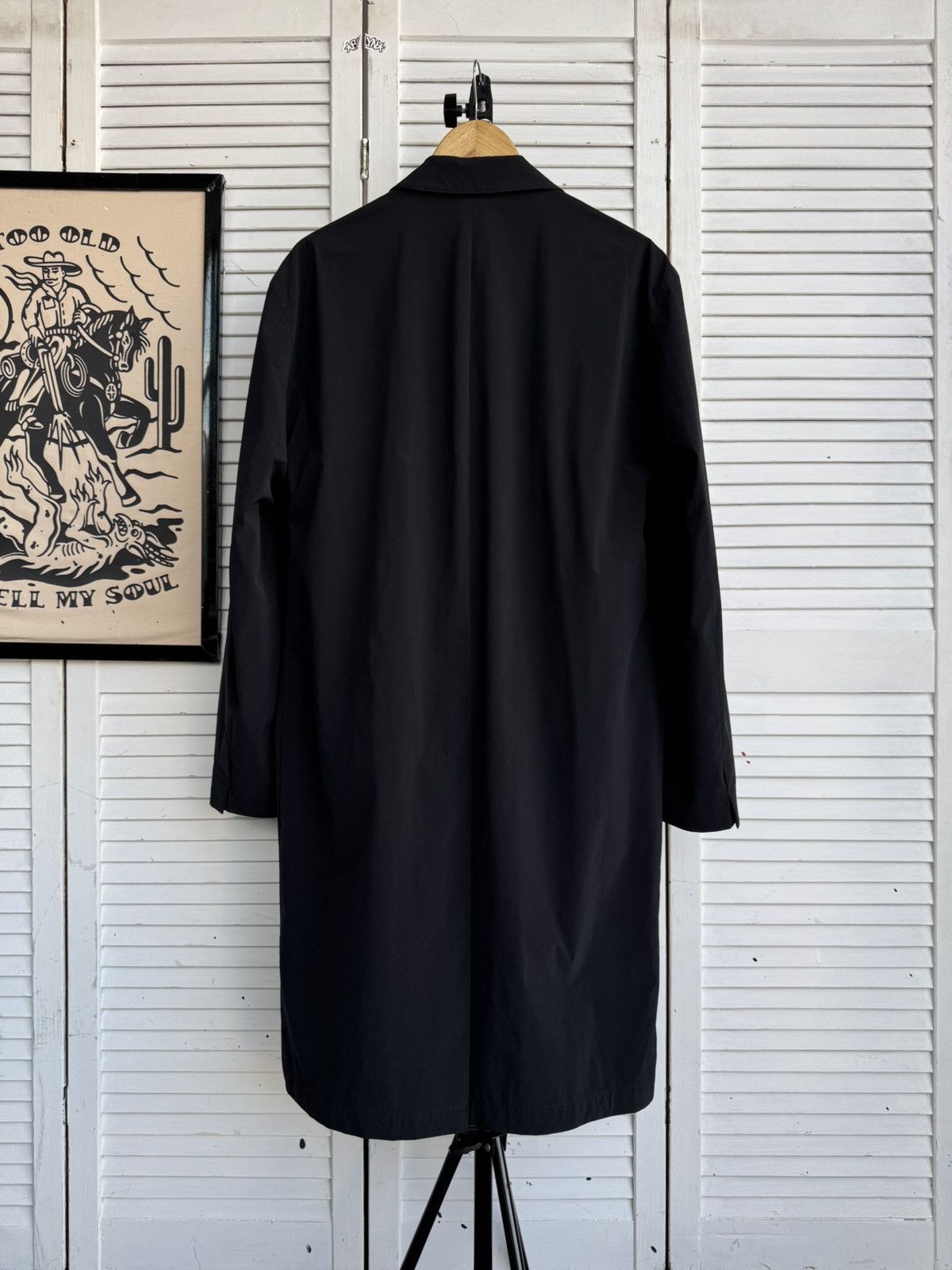TONI GARD Vintage TONI GARD Minimalist Navy Technical Car Coat German Size US L / EU 52-54 / 3 - 2 Thumbnail