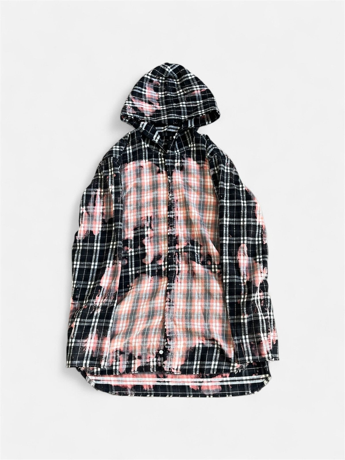 CLOT × Vlone Vlone X Clot Red Bleached Studded Flannel | Grailed