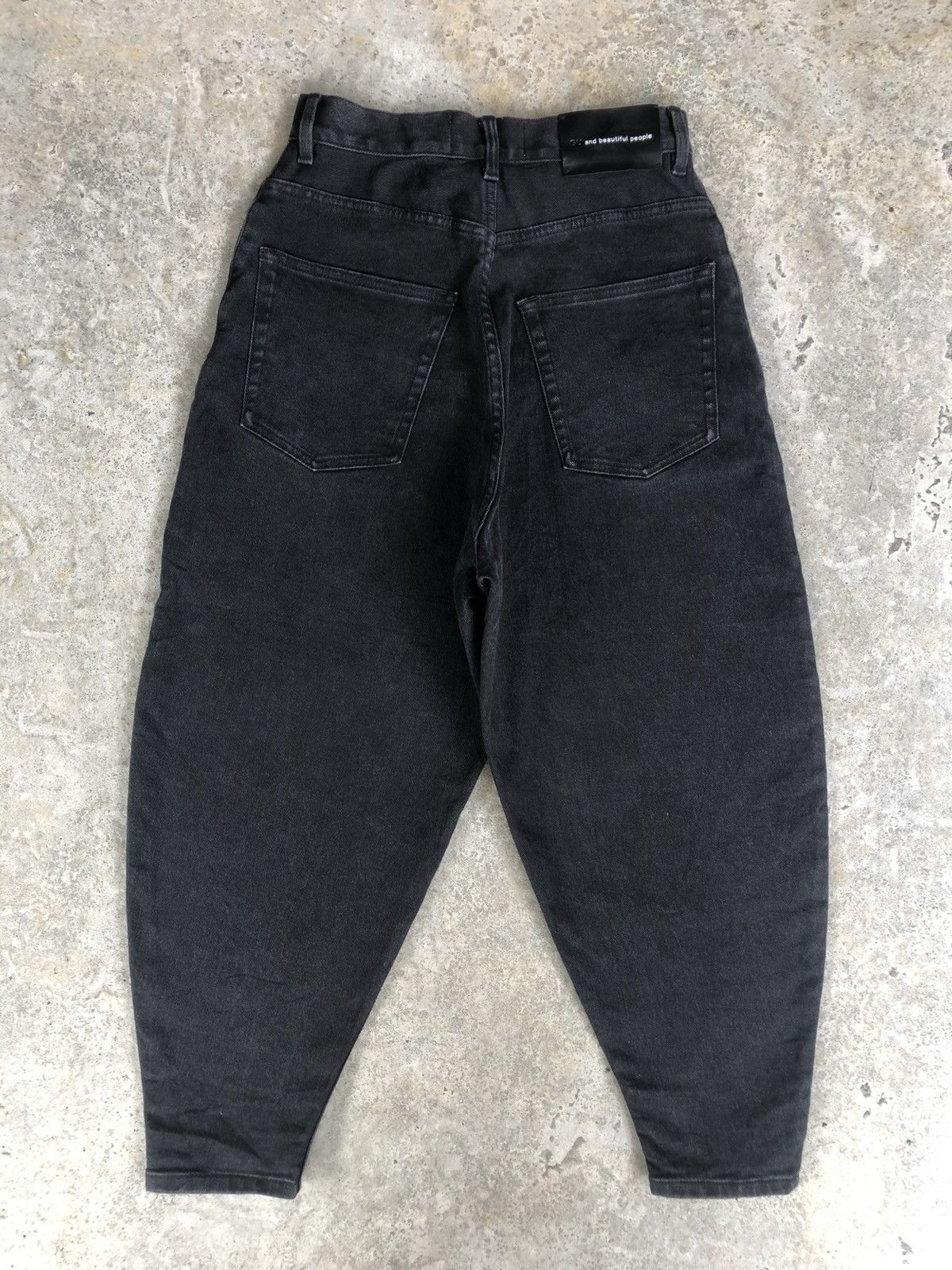Japanese Brand Balloon Jean Gu and beautiful people baggy jean crotch pants Size US 27 - 2 Thumbnail