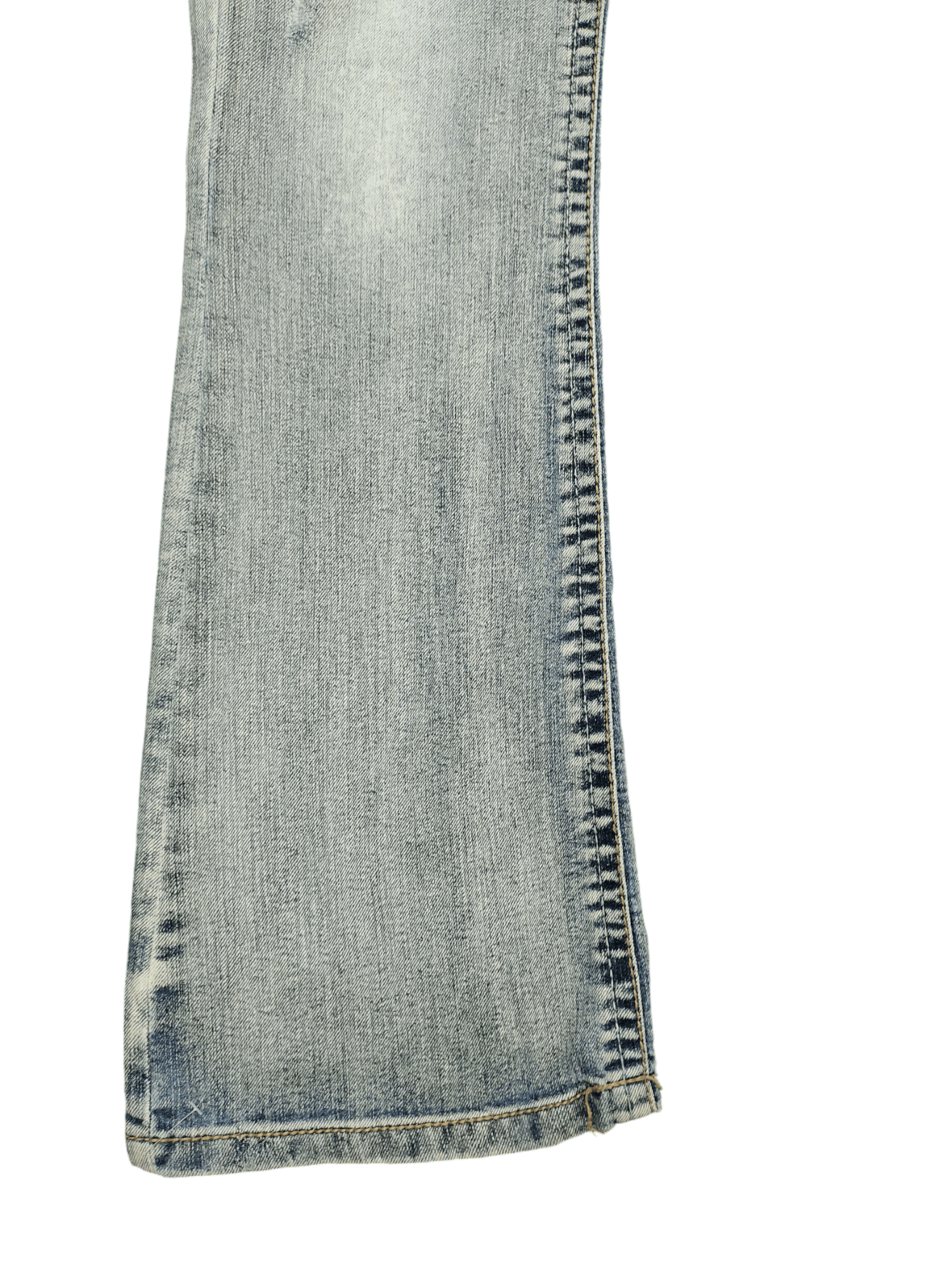 If Six Was Nine Flare Jeans Wallflower Clawmark Faded Denim Bootcut Low Rise Size US 30 / EU 46 - 9 Thumbnail