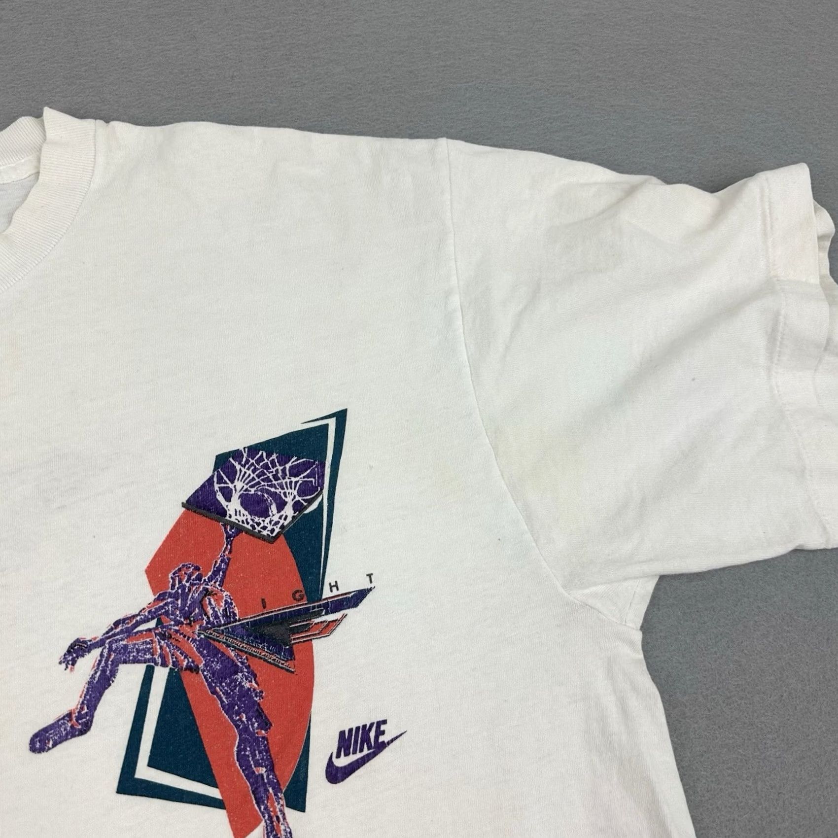 Nike Vintage Nike Shirt XL Men White Flight USA Tee Short Sleeve 80s Shirt Mens XL White USA Flight Nike Shirt Size US XL / EU 56 / 4 - 5 Thumbnail