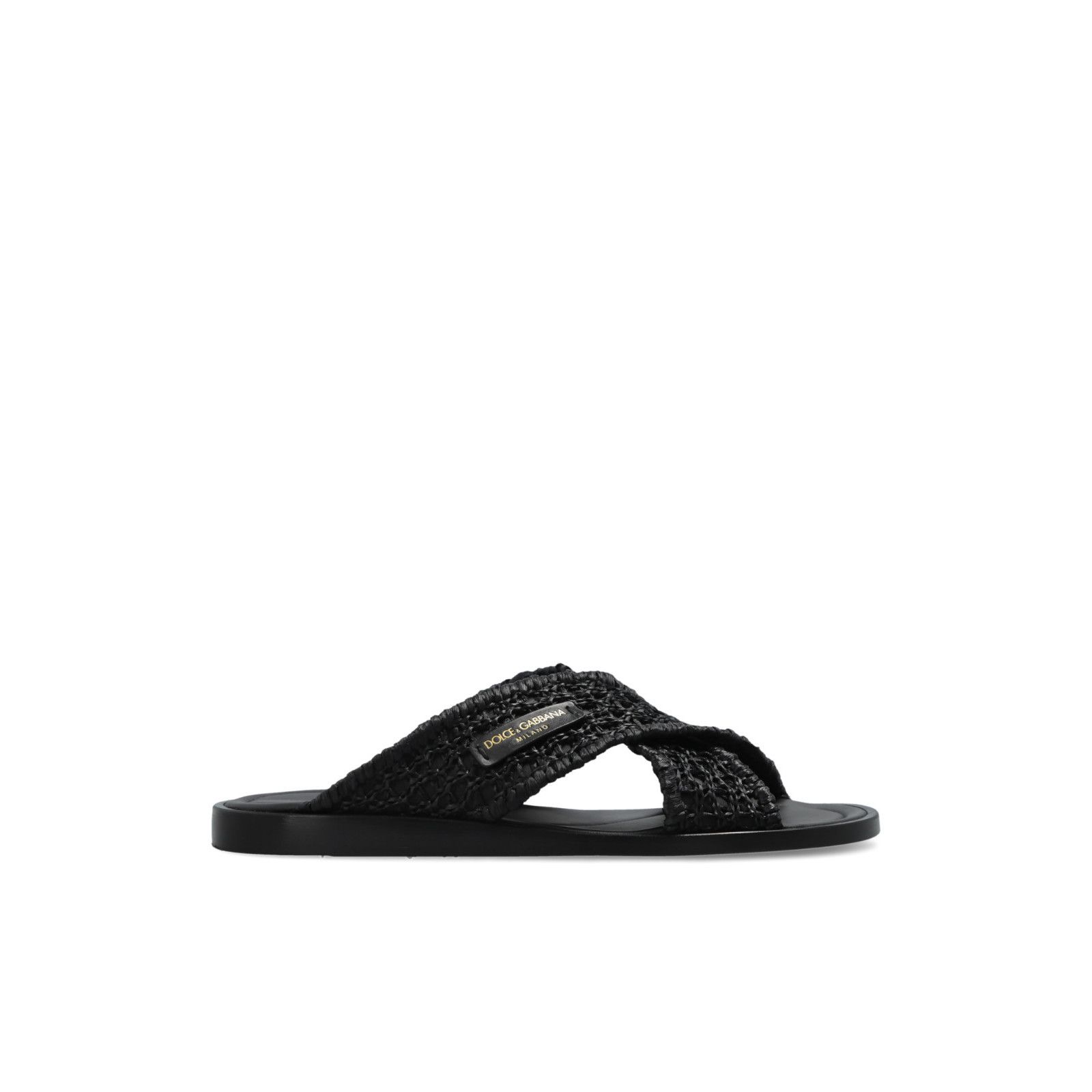 Dolce & Gabbana DOLCE&GABBANA Black Slides New & Authentic (Men's size:6;) Size US 6 / EU 39 - 1 Thumbnail