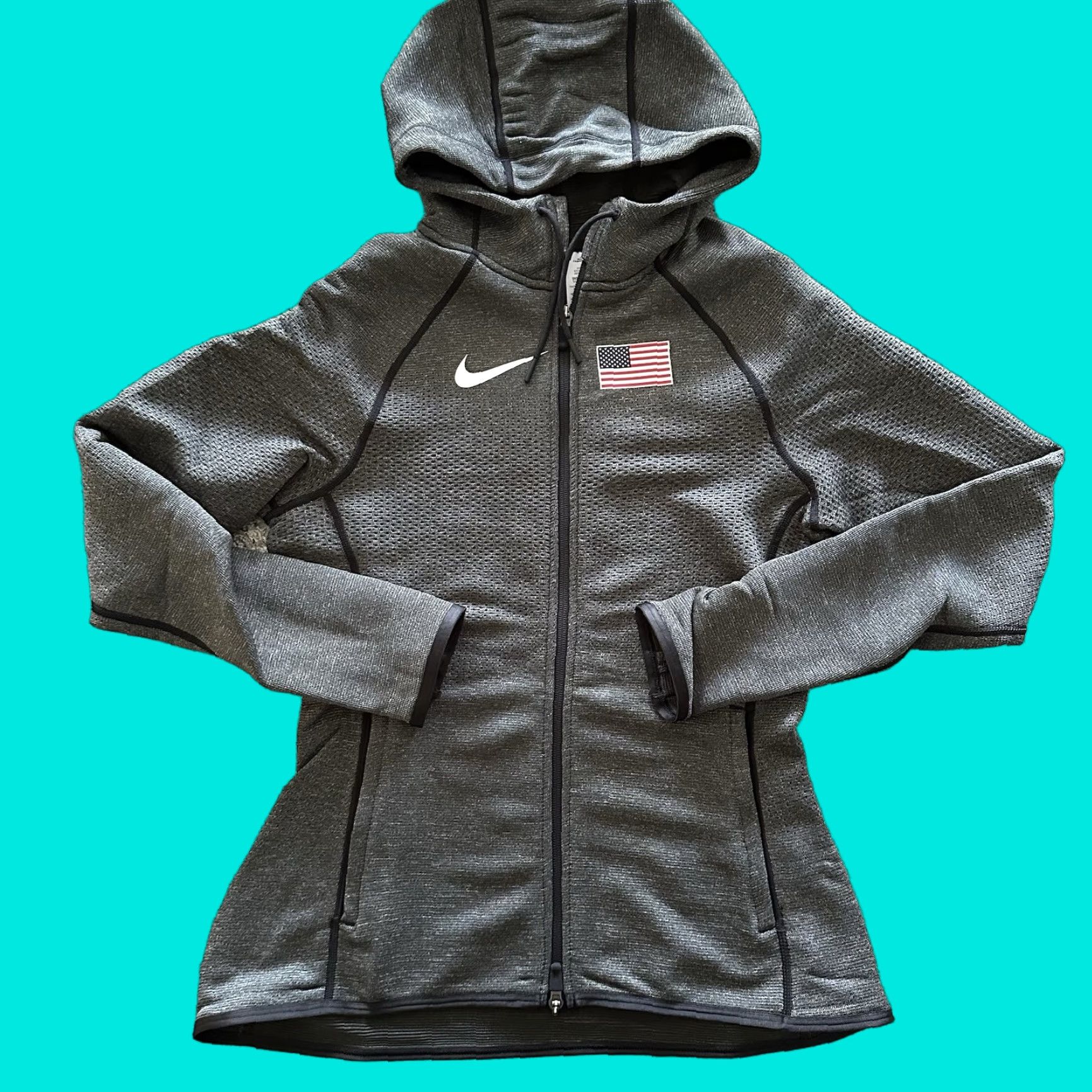 Nike Nike Pro Elite Jacket Womens S Gray Full Zip Woven Track & Field Small USA - Mens/Womens? Size S / US 4 / IT 40 - 1 Thumbnail