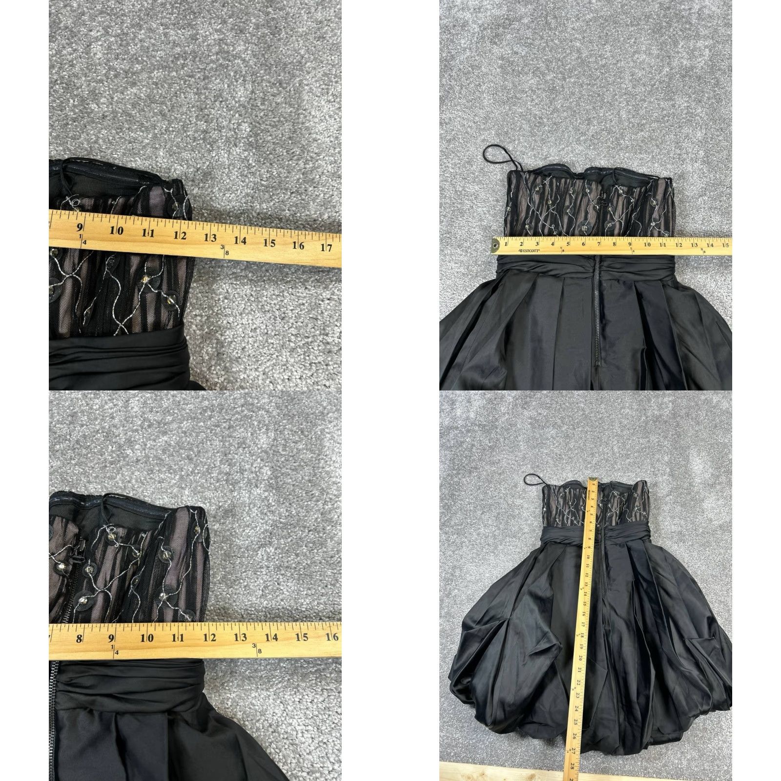 Alice + Olivia Alice + Olivia Dress Womens 3XS Black Blouson A-Line Sleeveless Short Party Cocktail Dress Blouson Size XXS / US 00 / IT 34 - 8 Thumbnail