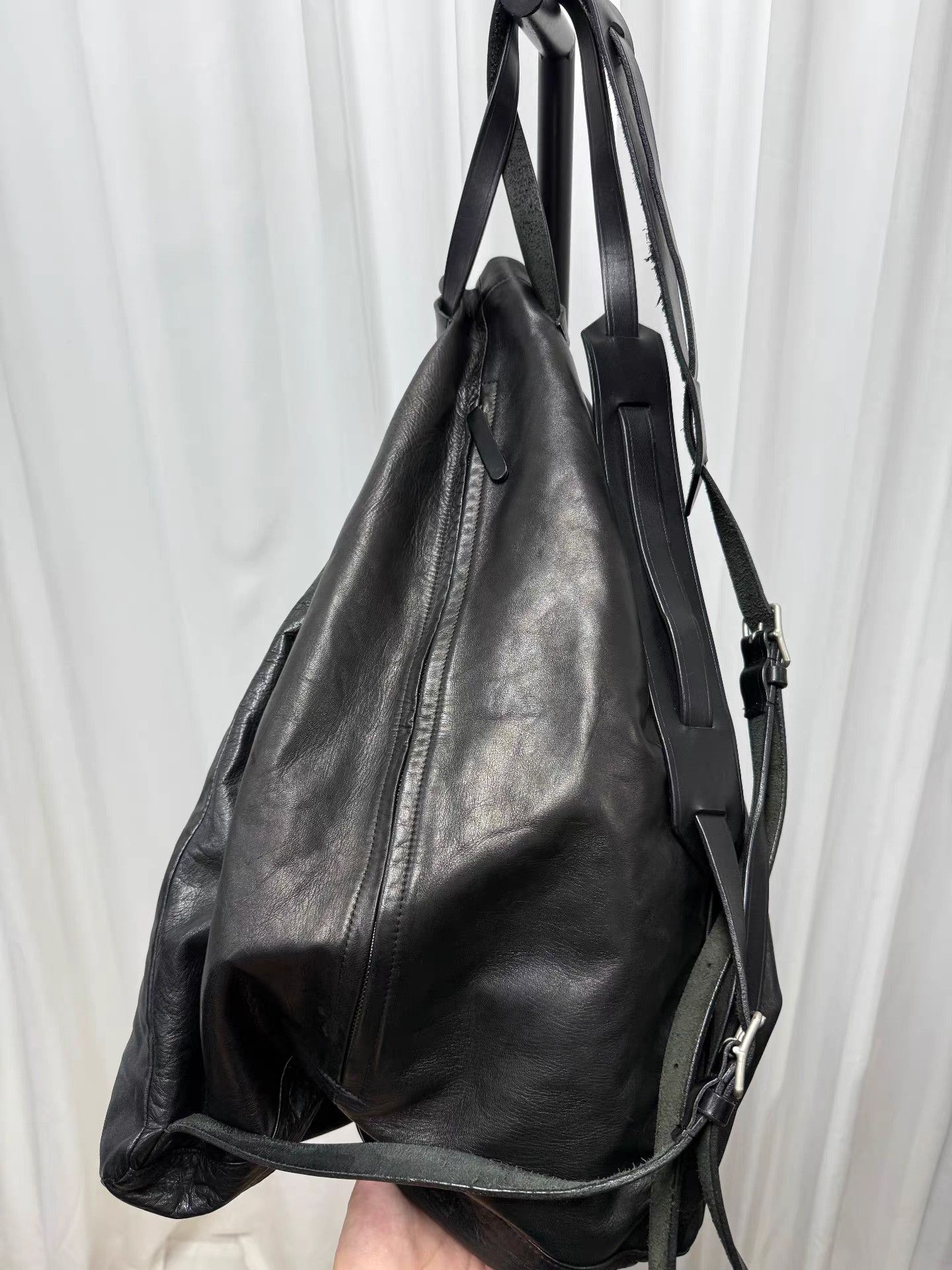 Yohji Yamamoto Yohji Yamamoto Leather Horsehide Backpack K20 Size ONE SIZE - 4 Thumbnail