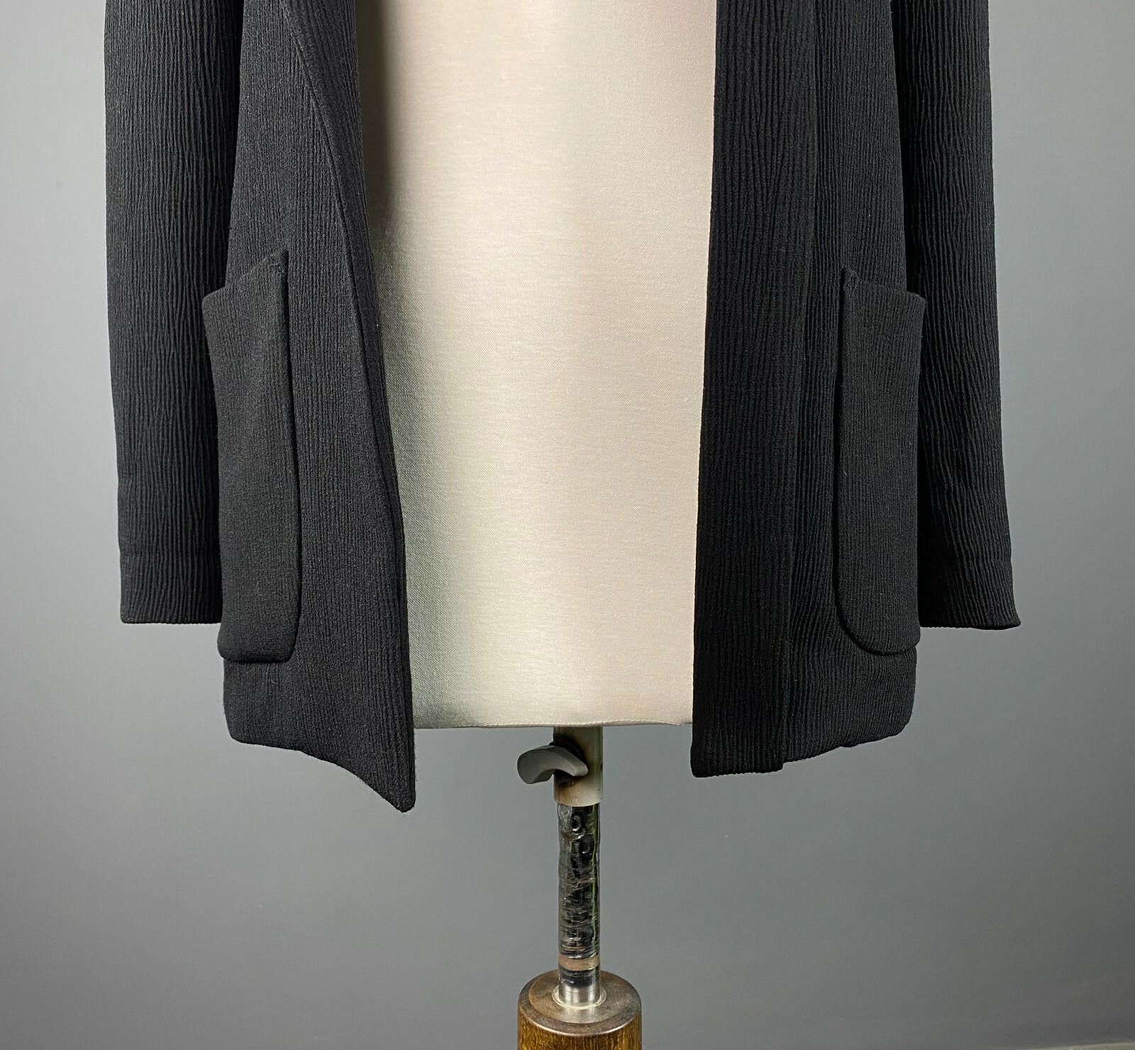 Designer Cop Copine valmont Veste Black Blazer Cape Jacket Size M / US 6-8 / IT 42-44 - 3 Thumbnail