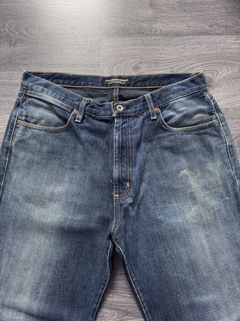 Ralph Lauren Crazy Y2K Polo Jeans Baggy Wide Leg Denim Pants Vintage Size US 33 - 3 Thumbnail