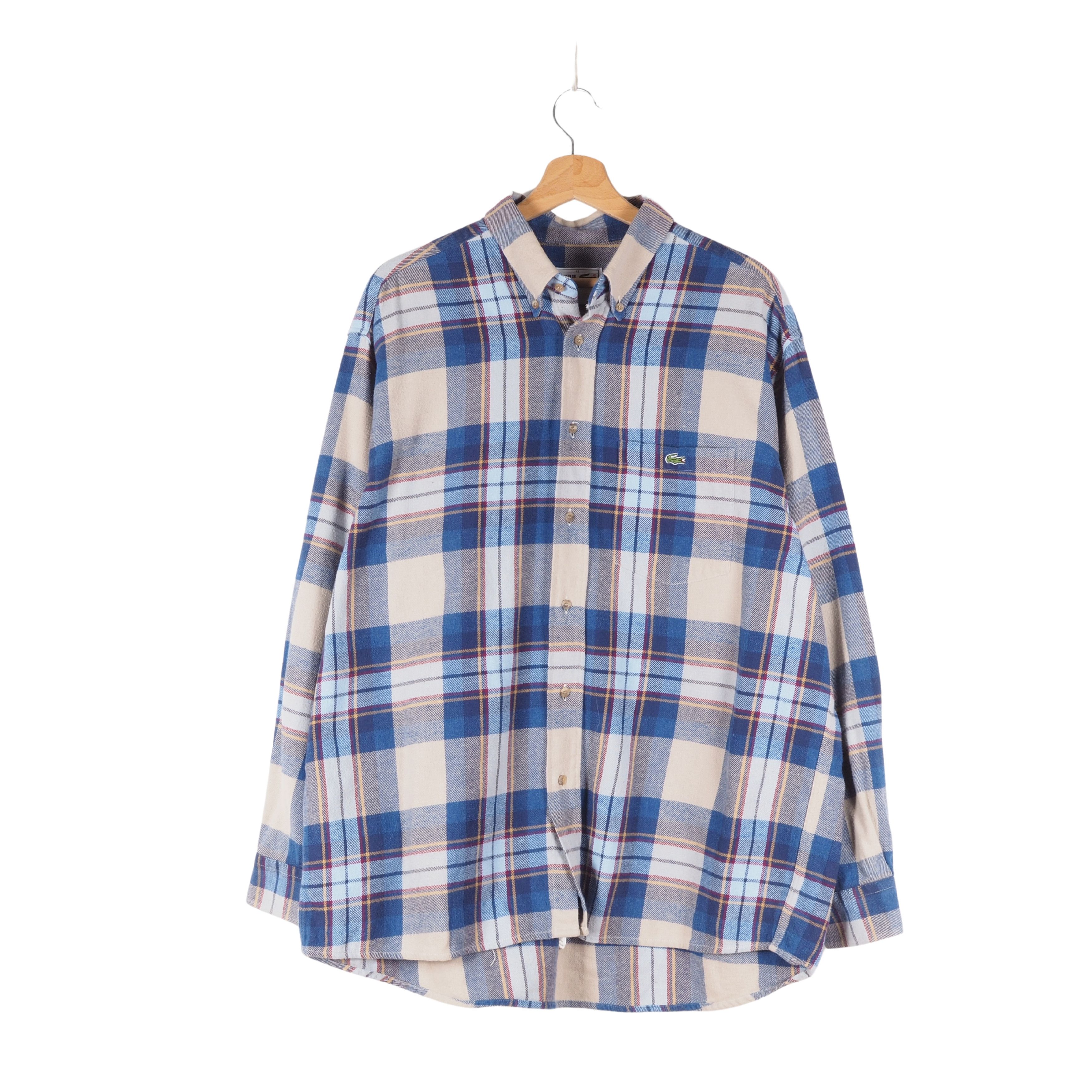 Lacoste × Vintage Lacoste Chemise Vintage Plaid Check Shirt size 43 / XL Size US XL / EU 56 / 4 - 1 Thumbnail