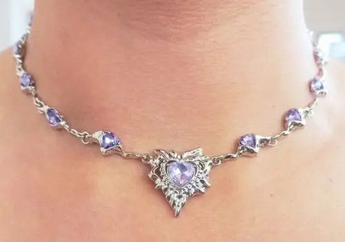 VIBE Chain Crystal Purple Heart Silver Star Pop Fantasy Size ONE SIZE - 2 Thumbnail
