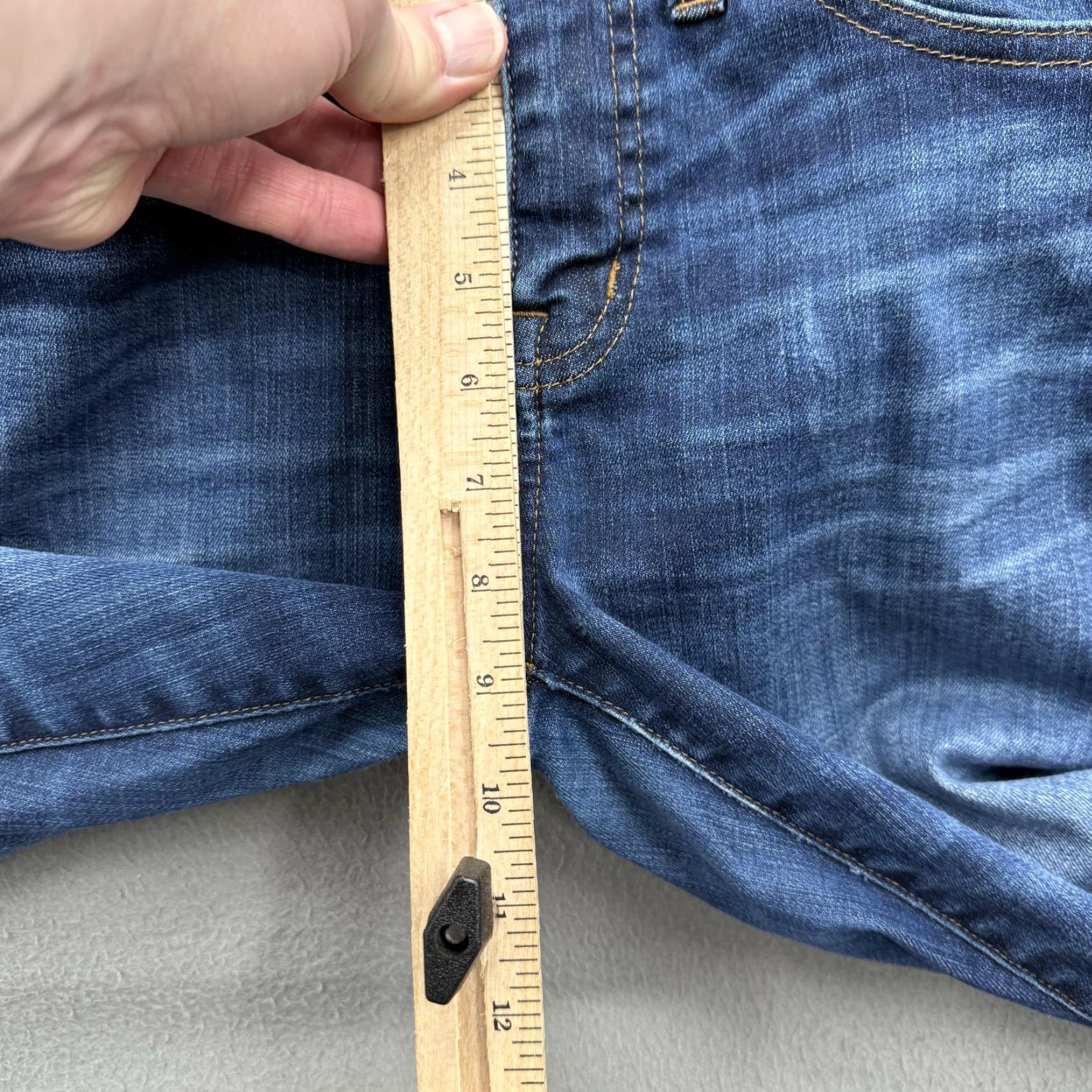 Madewell Madewell Jeans Womens 28 Blue 8" Skinny Mid Rise Stretch Denim Medium Wash Jeans Slim Fit Pockets Zip Size 28" / US 6 / IT 42 - 7 Thumbnail