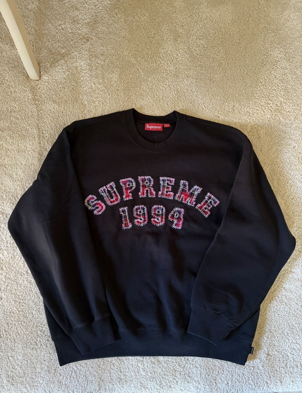 Supreme Supreme Plaid Arc Crewneck 