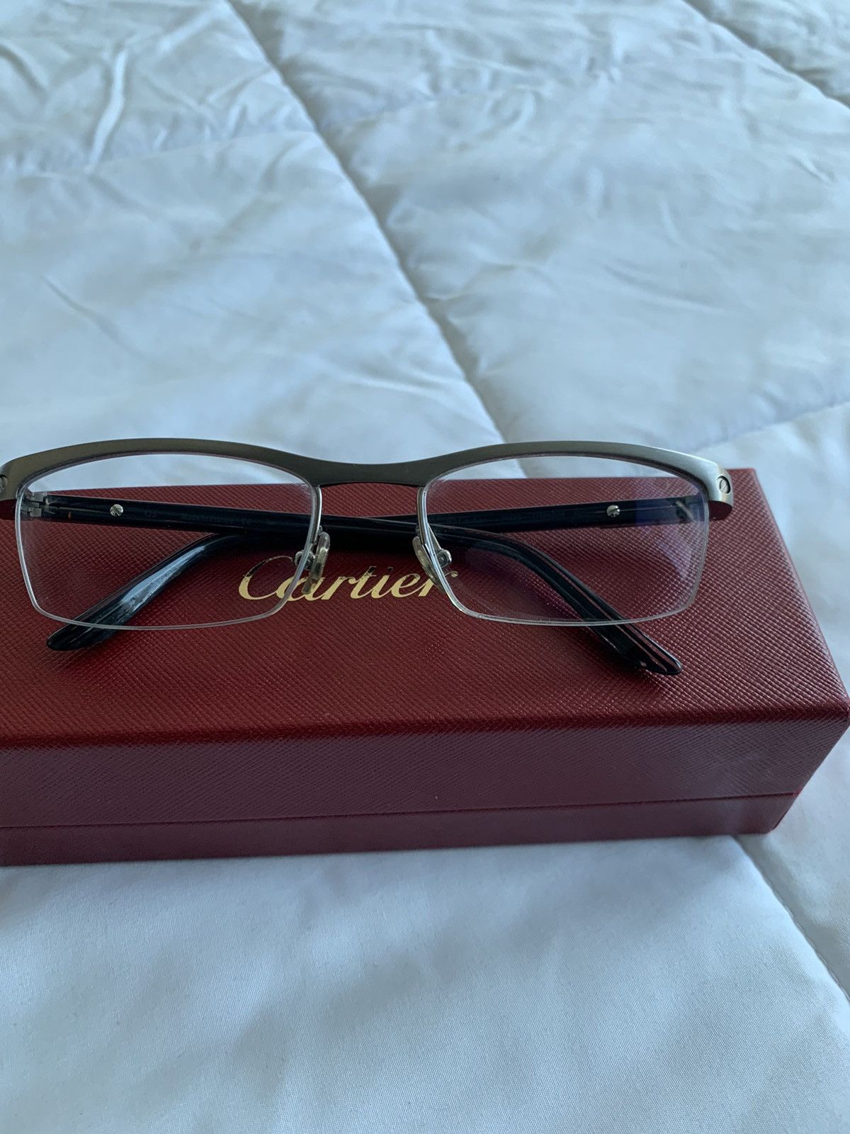 image of Cartier Eyeglasses Frame in Black, Men's