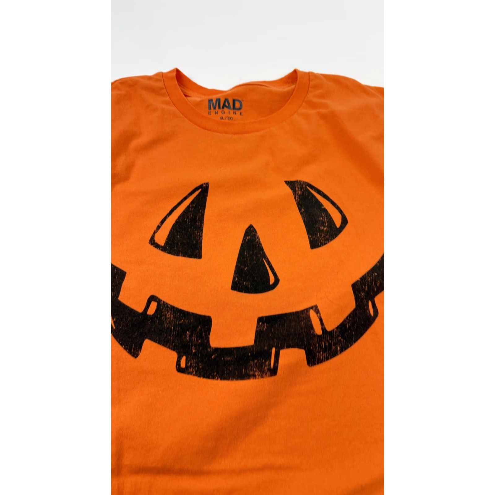 Mad Engine Mad Engine Shirt Mens XL Orange Jack O Lantern Pumpkin Face Halloween Graphic Size US XL / EU 56 / 4 - 2 Thumbnail