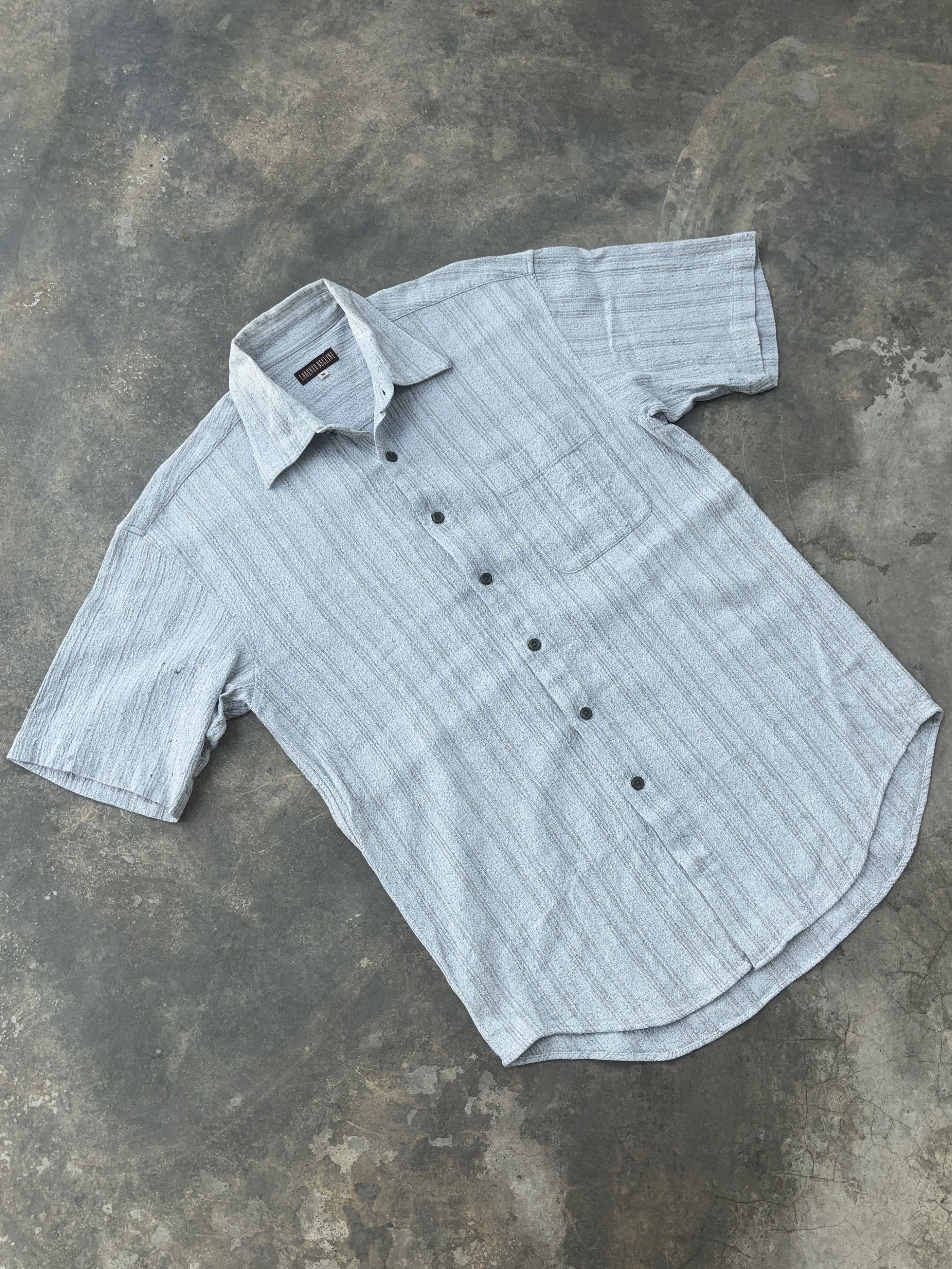 Other Lorenzo Bellini Vintage Casual Blue Button Up Shirt Size US M / EU 48-50 / 2 - 2 Thumbnail