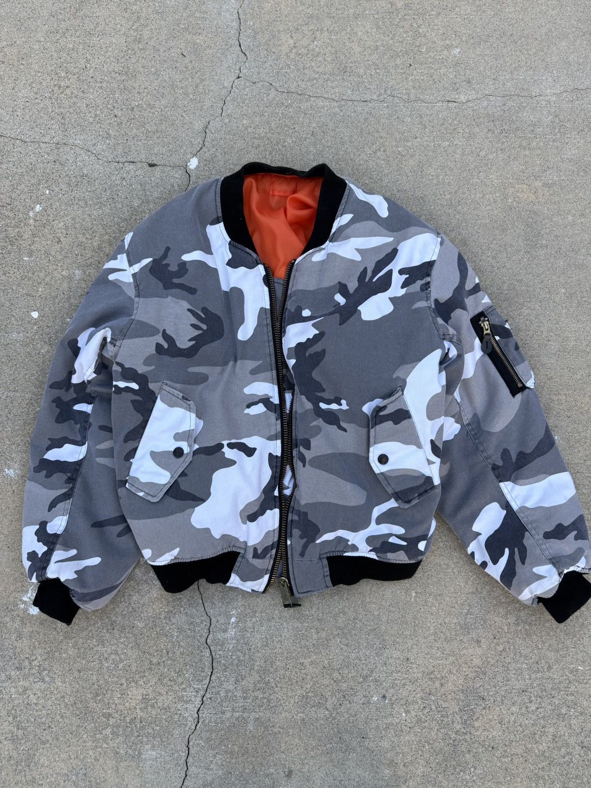 Fostex Garments WOODLAND CAMO MA-1 BOMBER JACKET (XXL) | Grailed