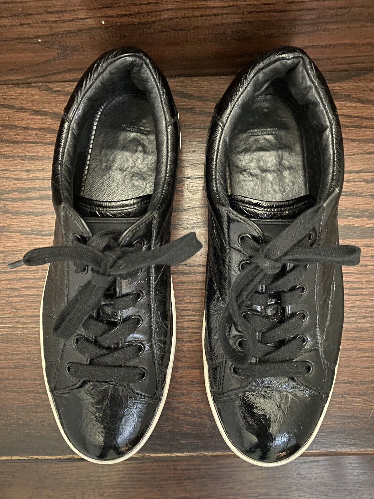 Dior Crinkled Patent Leather Move Low Top Sneakers Size 38.5 Size US 8.5 / IT 38.5 - 2 Thumbnail