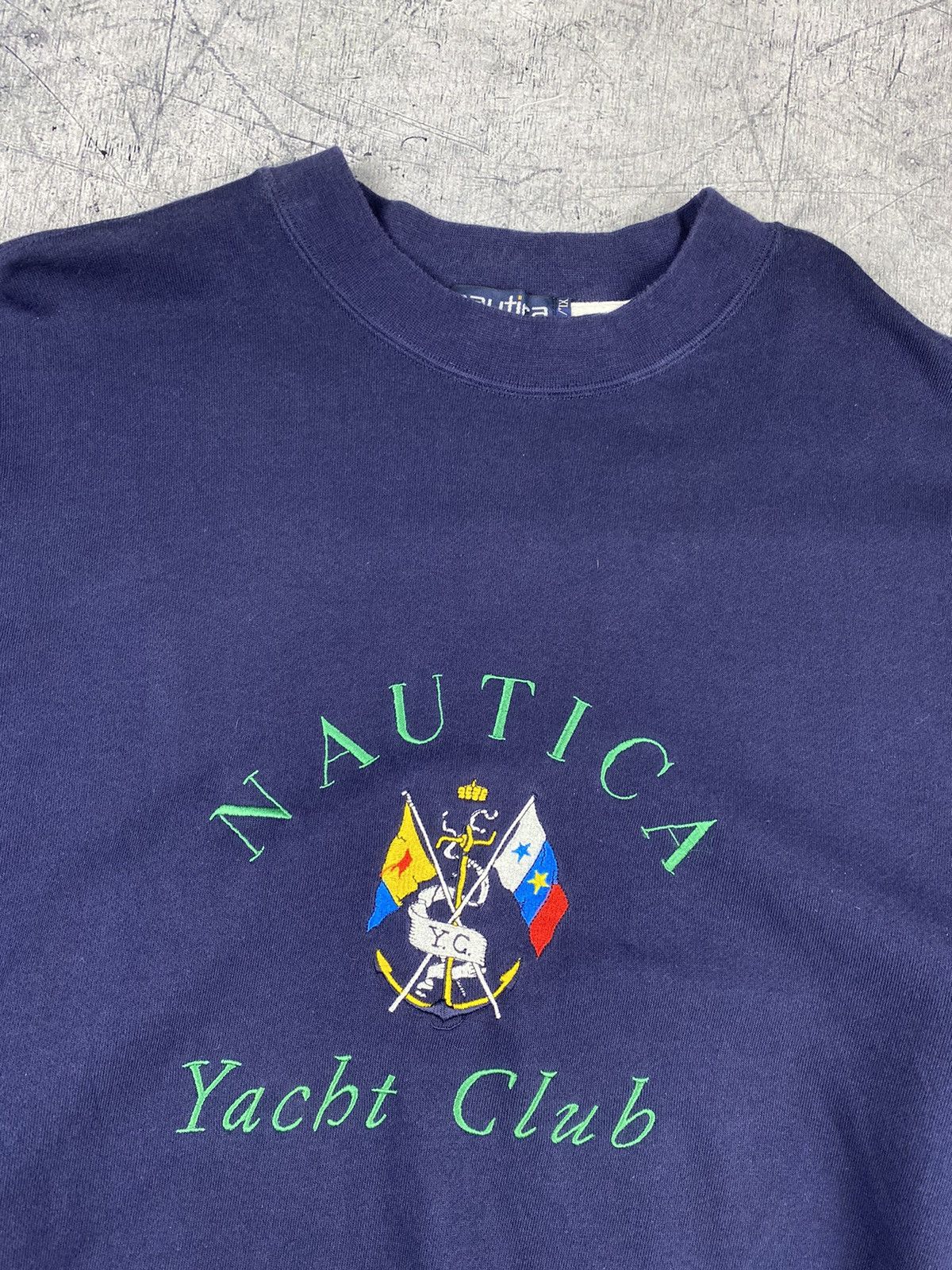Nautica Vintage 90s Nautica Yacht Club Sweatshirt Size XL Size US XL / EU 56 / 4 - 5 Thumbnail