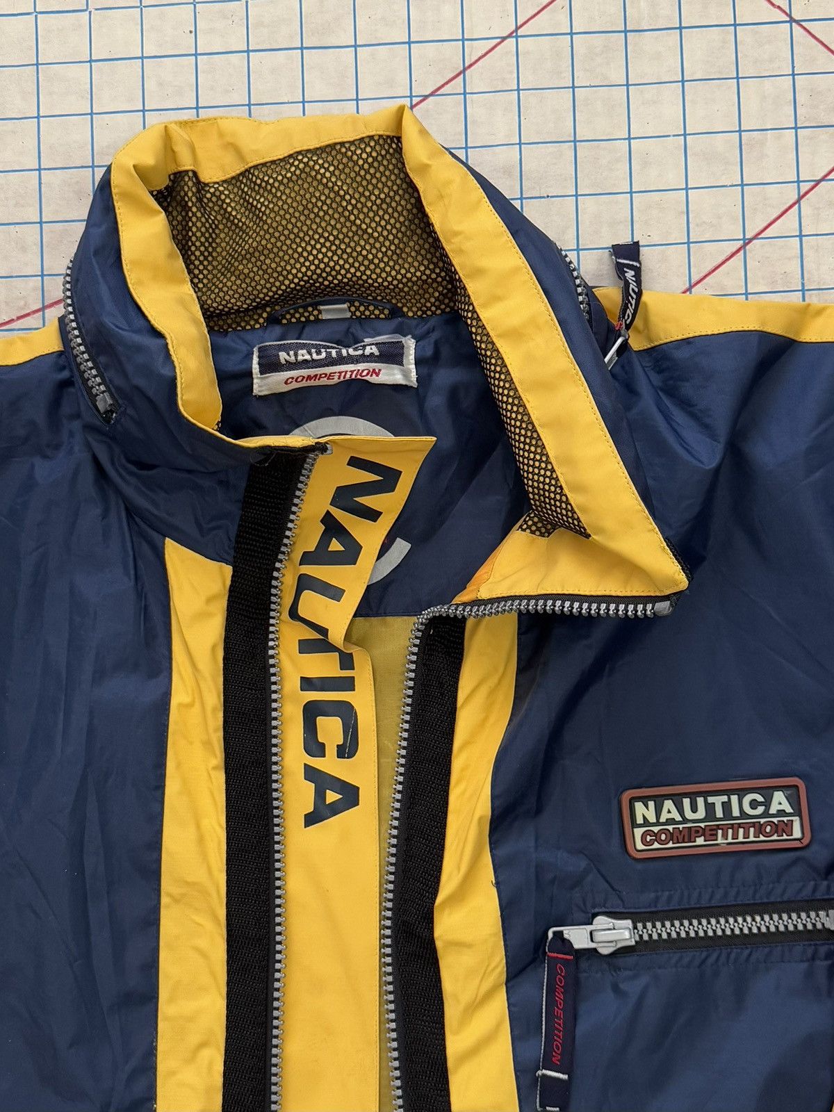 Nautica × Vintage Vintage Nautica Competition Sailing Jacket Navy and Yellow Size US L / EU 52-54 / 3 - 6 Thumbnail