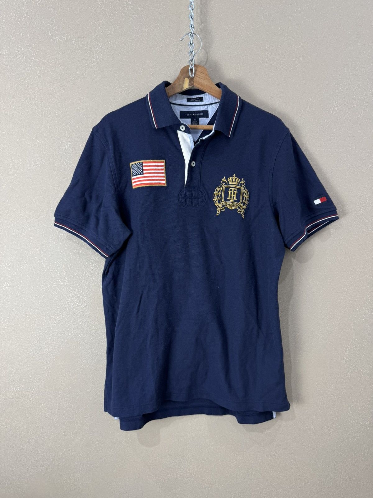 Tommy Hilfiger Vintage Rare Tommy Hilfiger Polo Shirt USA Chief keef Size US M / EU 48-50 / 2 - 1 Thumbnail