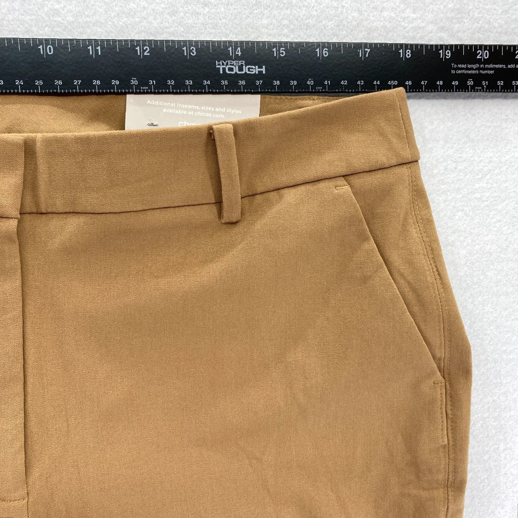 Vintage Chico's Pants Women's 2.5 Straight Leg Crop Brown Bi Stretch Fabric Mid Rise NWT Size 36" / US 14 / IT 50 - 6 Thumbnail