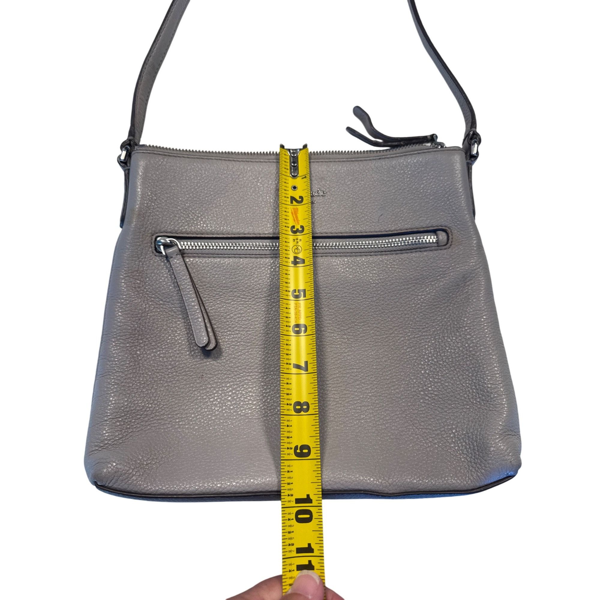 Kate Spade Kate Spade Pebbled Leather Shoulder Bag Gray with Adjustable Size ONE SIZE - 3 Thumbnail