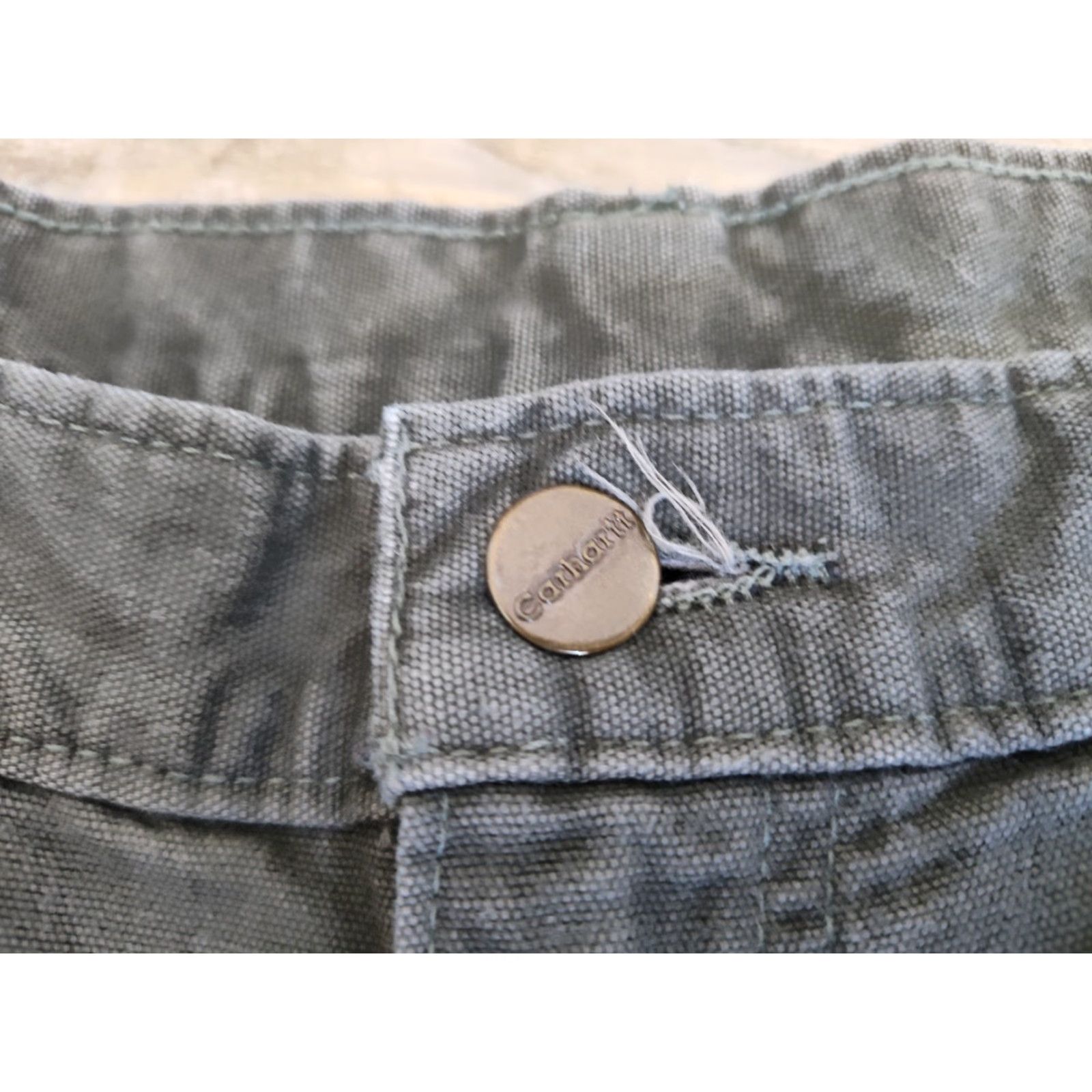 Carhartt VINTAGE Carhartt Men's Workwear Pants 38x34 Canvas Double Knee Cargo Relaxed Fit Green Size US 38 / EU 54 - 7 Thumbnail