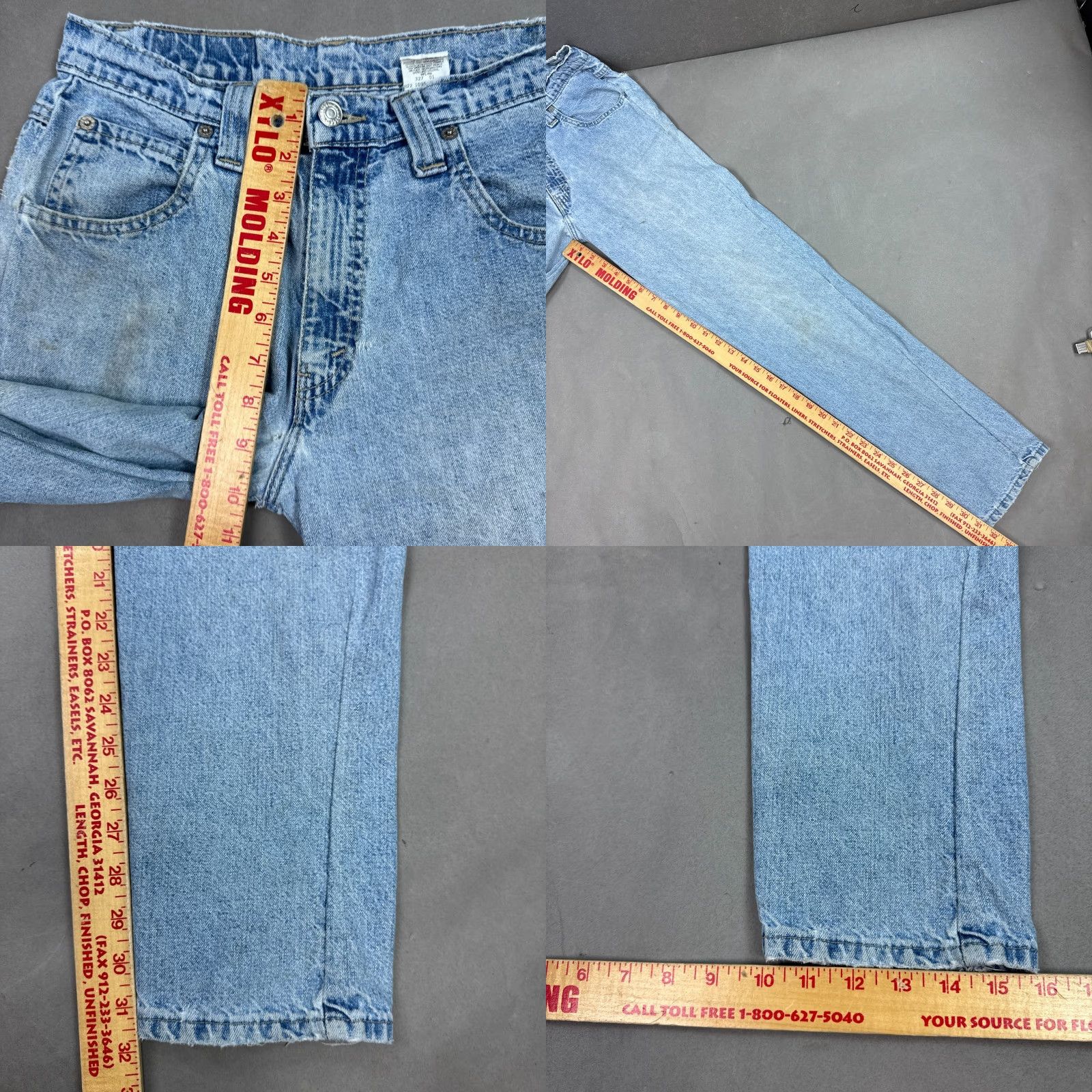 Levi's VINTAGE Levi's Jeans Mens 30x32 Blue L2 90s Made USA Legs Altered to Taper Pants Slim Fit 527 Series Mens Jeans 90s Theme Size US 30 / EU 46 - 10 Thumbnail
