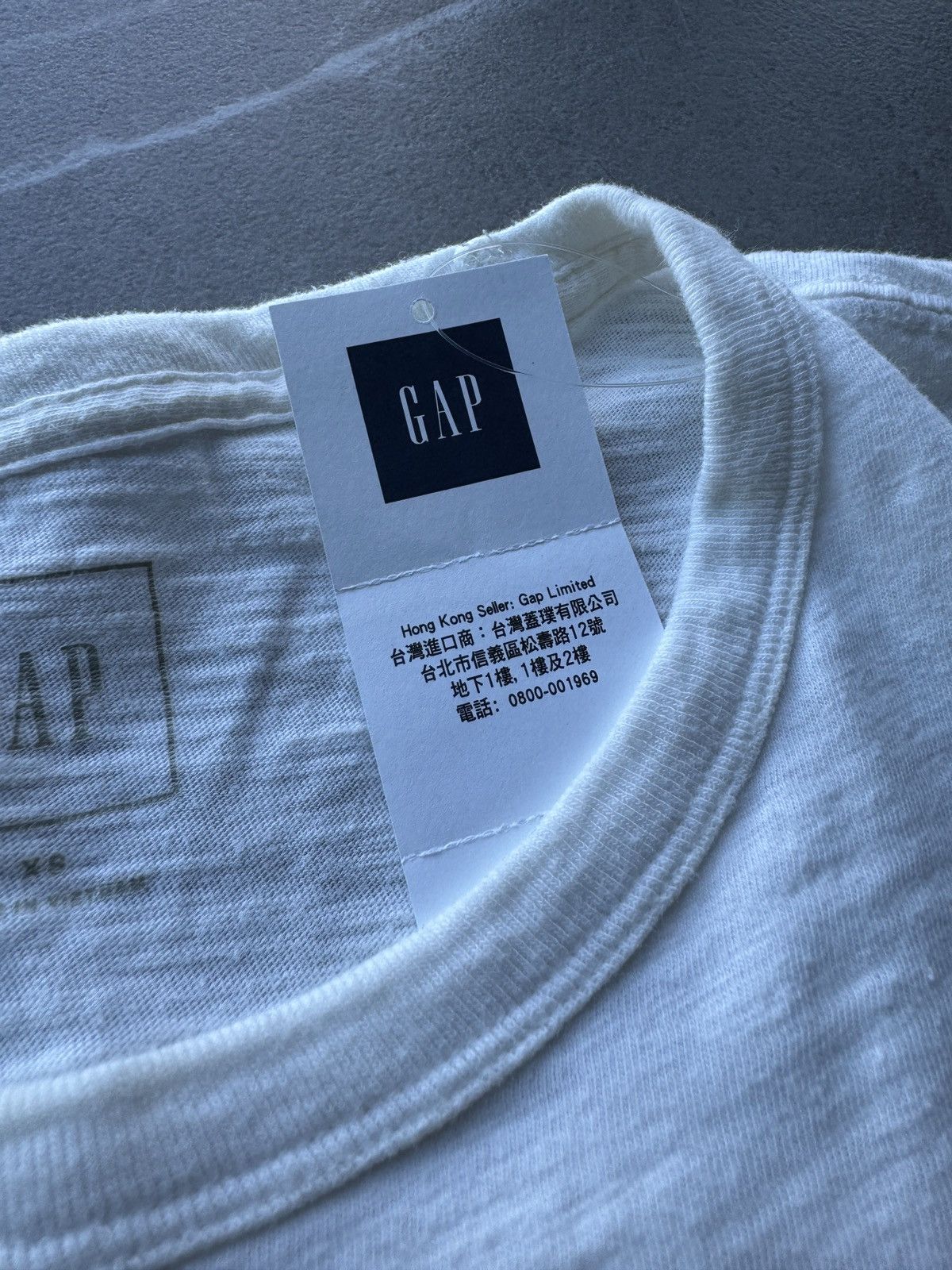 Gap GAP USA Mens Slub Cotton Summer Basic White T Shirt Size US XS / EU 42 / 0 - 6 Thumbnail