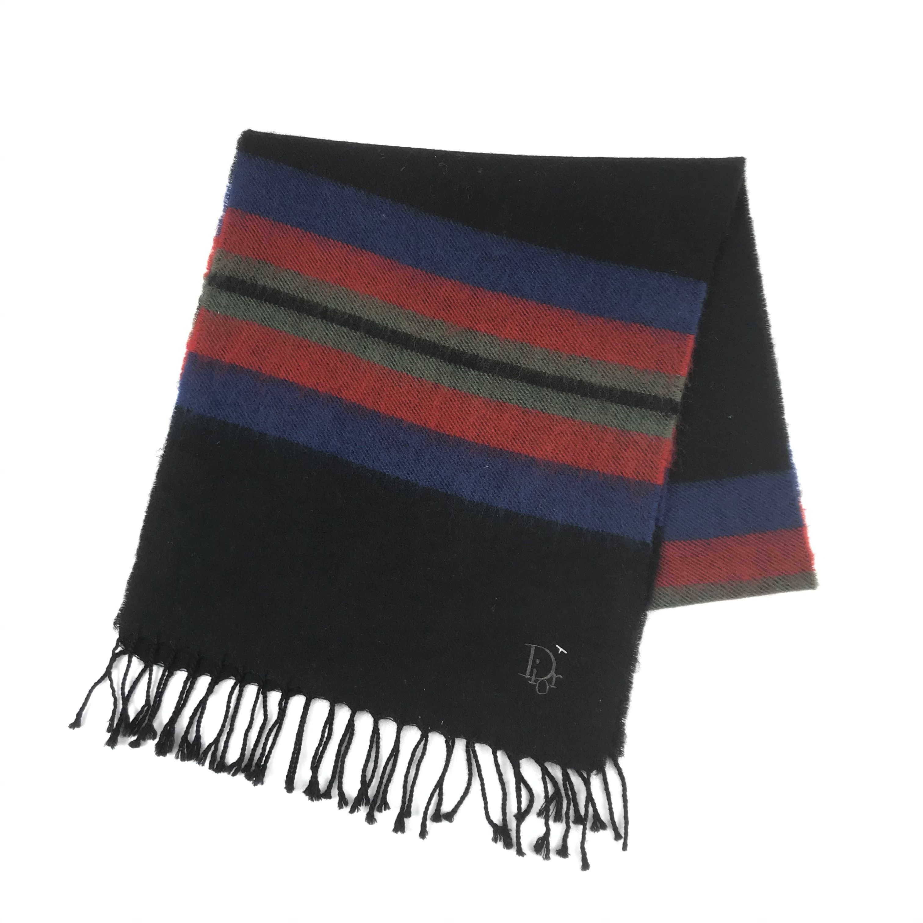 Vintage Vintage Christian Dior Scarf Muffler Wool Scarves Size ONE SIZE - 3 Thumbnail