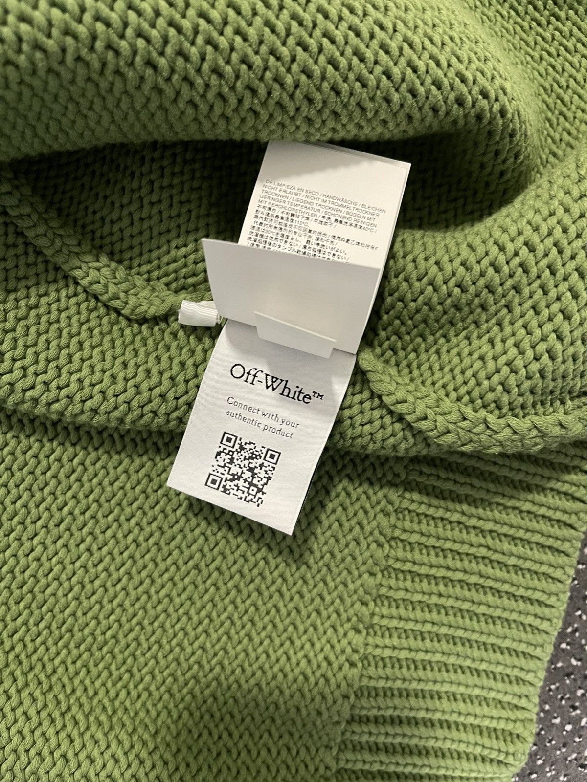 Off-White Off-White V-neck intarsia-knit cardigan Size US XL / EU 56 / 4 - 10 Thumbnail