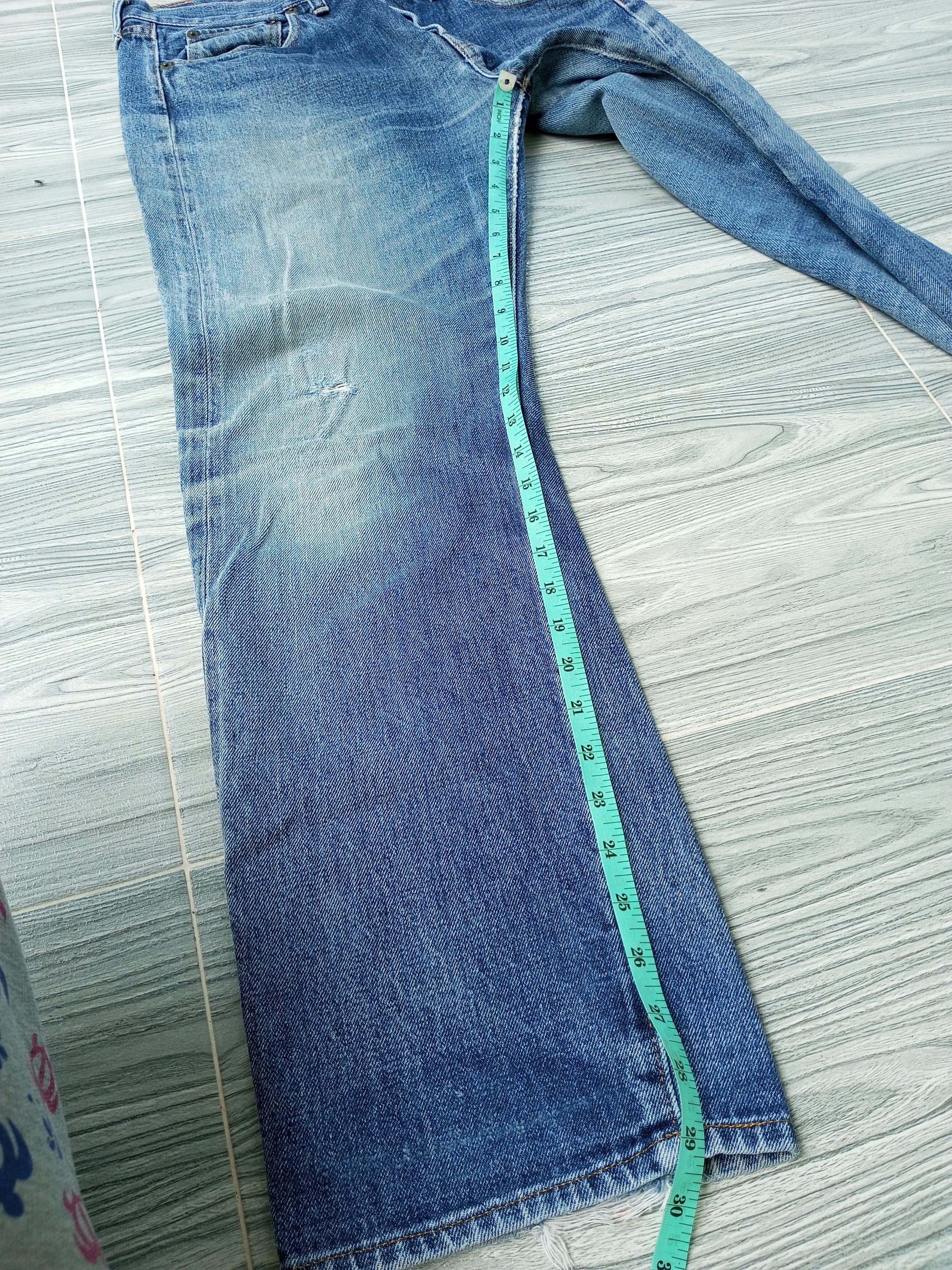 Denime × Japanese Brand Vintage Denime Selvedge Japan Crazy Distress Mud Wash Size US 34 / EU 50 - 6 Thumbnail