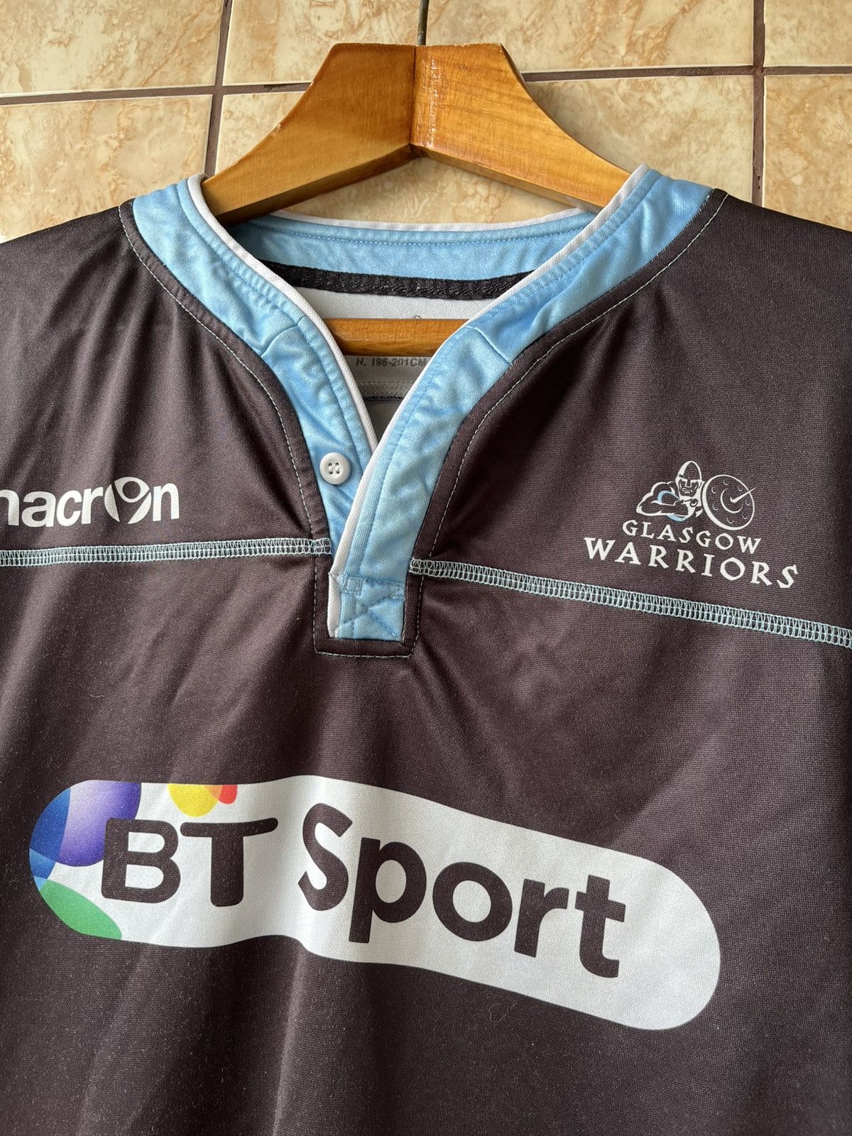 Macron Macron Glasgow Warriors Pro 2015 rugby jersey Size US XXL / EU 58 / 5 - 3 Thumbnail