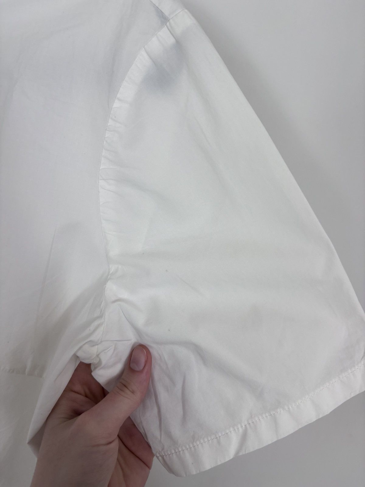 Gianfranco Ferre Vintage Gianfranco Ferre Women’s White Short Sleeve Shirt Size L / US 10 / IT 46 - 9 Thumbnail
