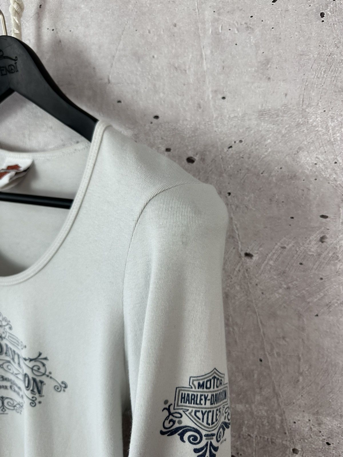 Vintage Vintage Harley Davidson Printed White Long Sleeve Size XL / US 12-14 / IT 48-50 - 7 Thumbnail