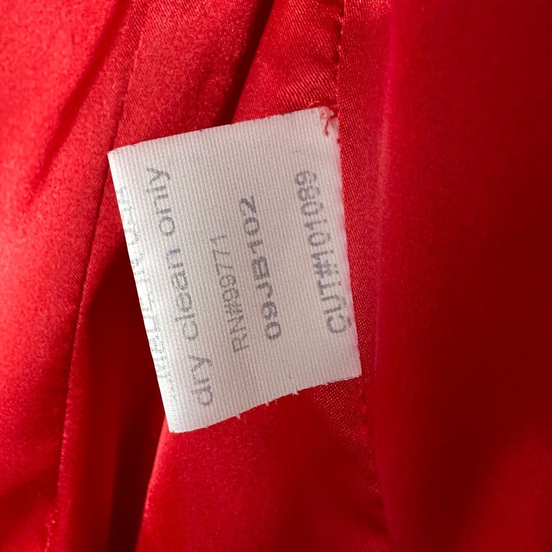 Other William B Red Leather Moto Jacket Front Zip Silk Lining S Size S / US 4 / IT 40 - 6 Thumbnail
