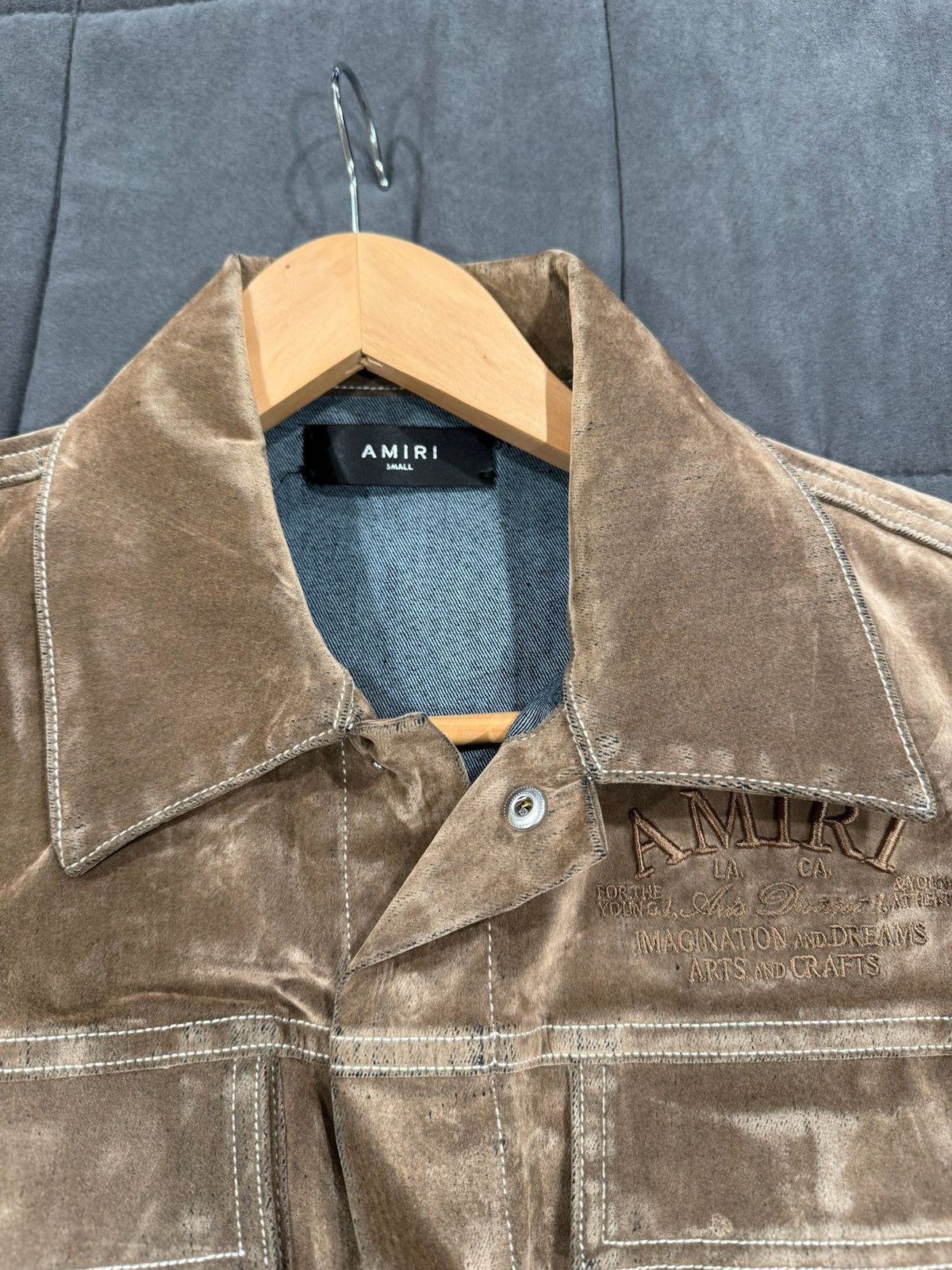 Amiri Amiri Arts District Brown Suede Jacket Size US S / EU 44-46 / 1 - 4 Thumbnail