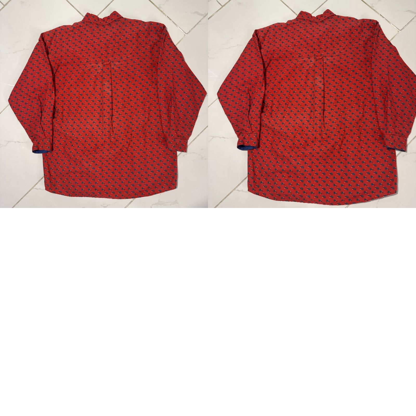 Vintage VINTAGE Sudden Impact Christmas Button-Up Blouse Top S Red 80s Women Shirt Girl? Size S / US 4 / IT 40 - 8 Thumbnail